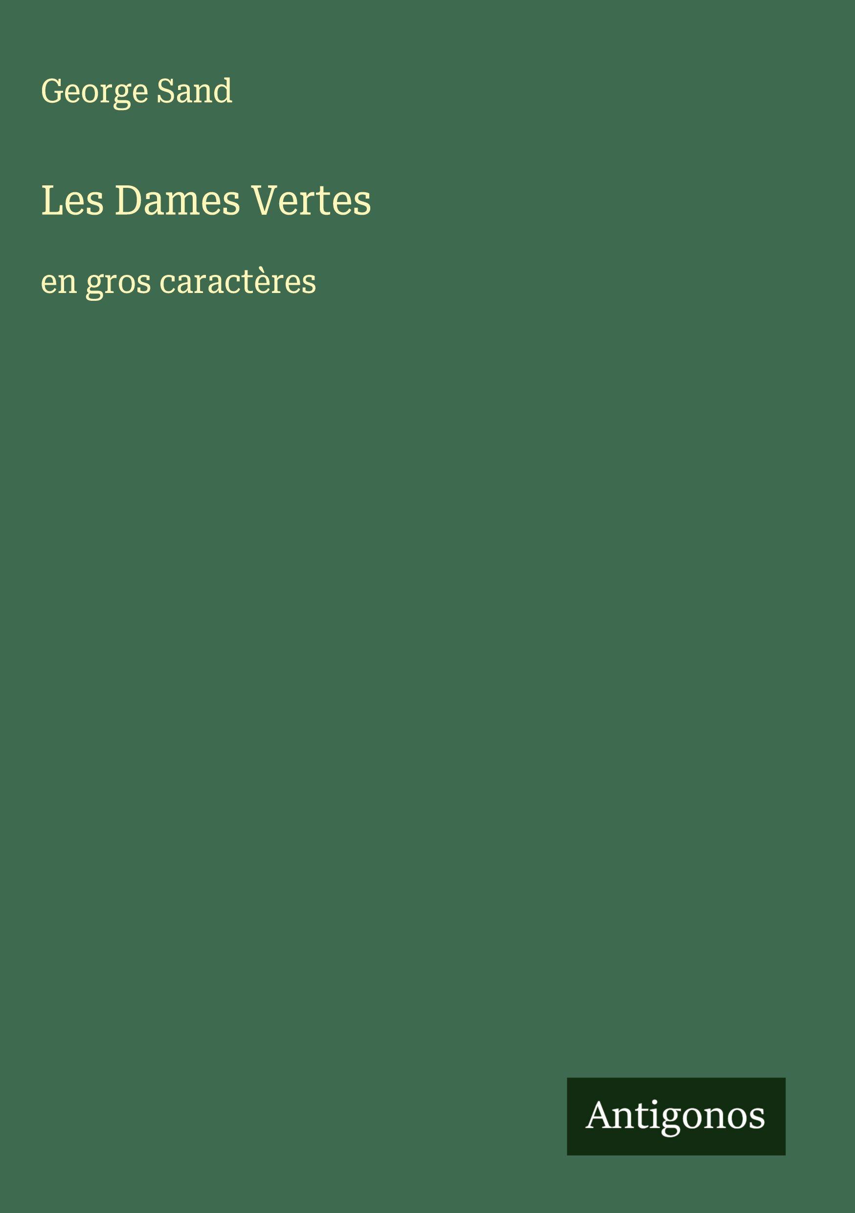 Vorderes Coverbild Les Dames Vertes