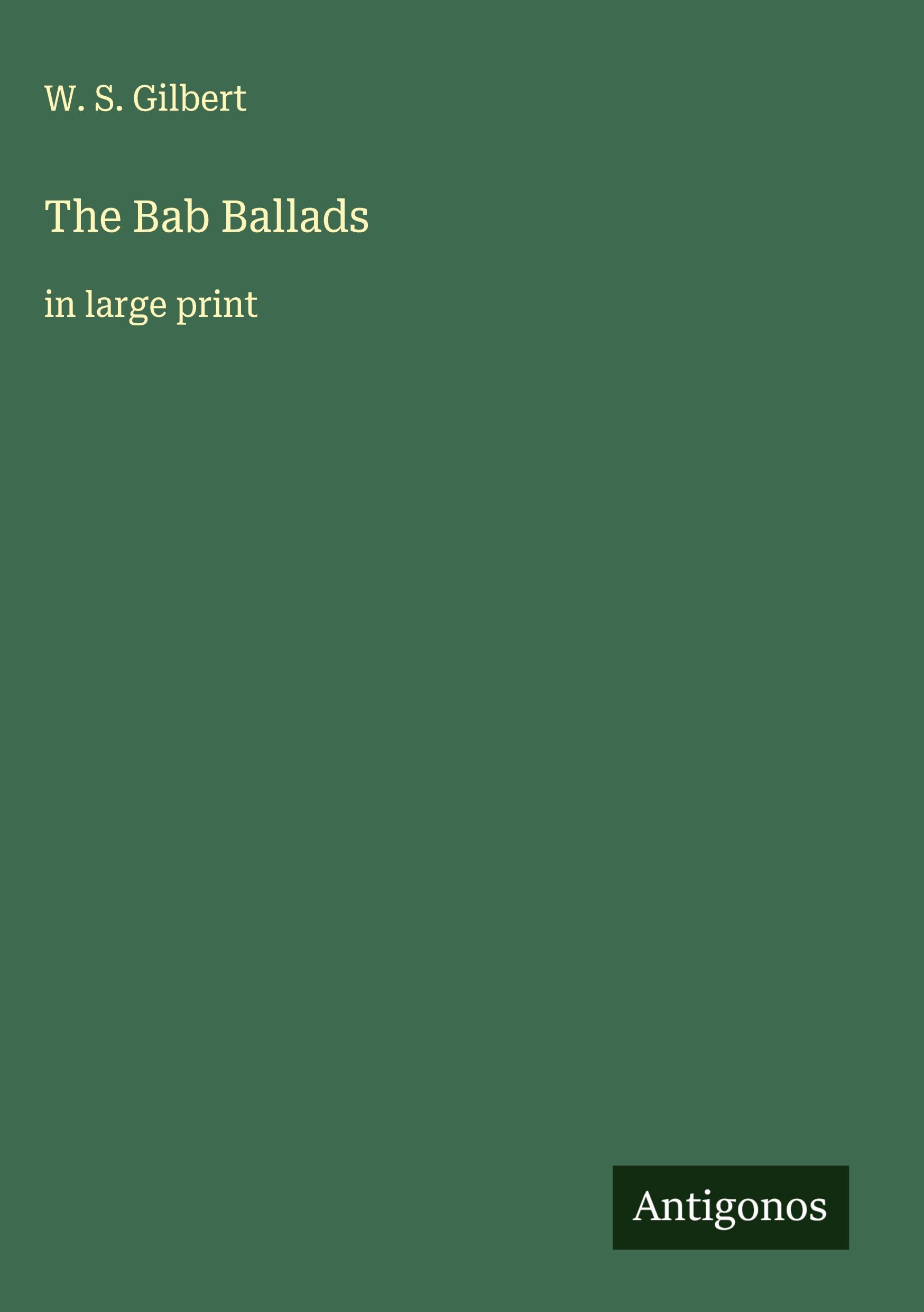 Vorderes Coverbild The Bab Ballads