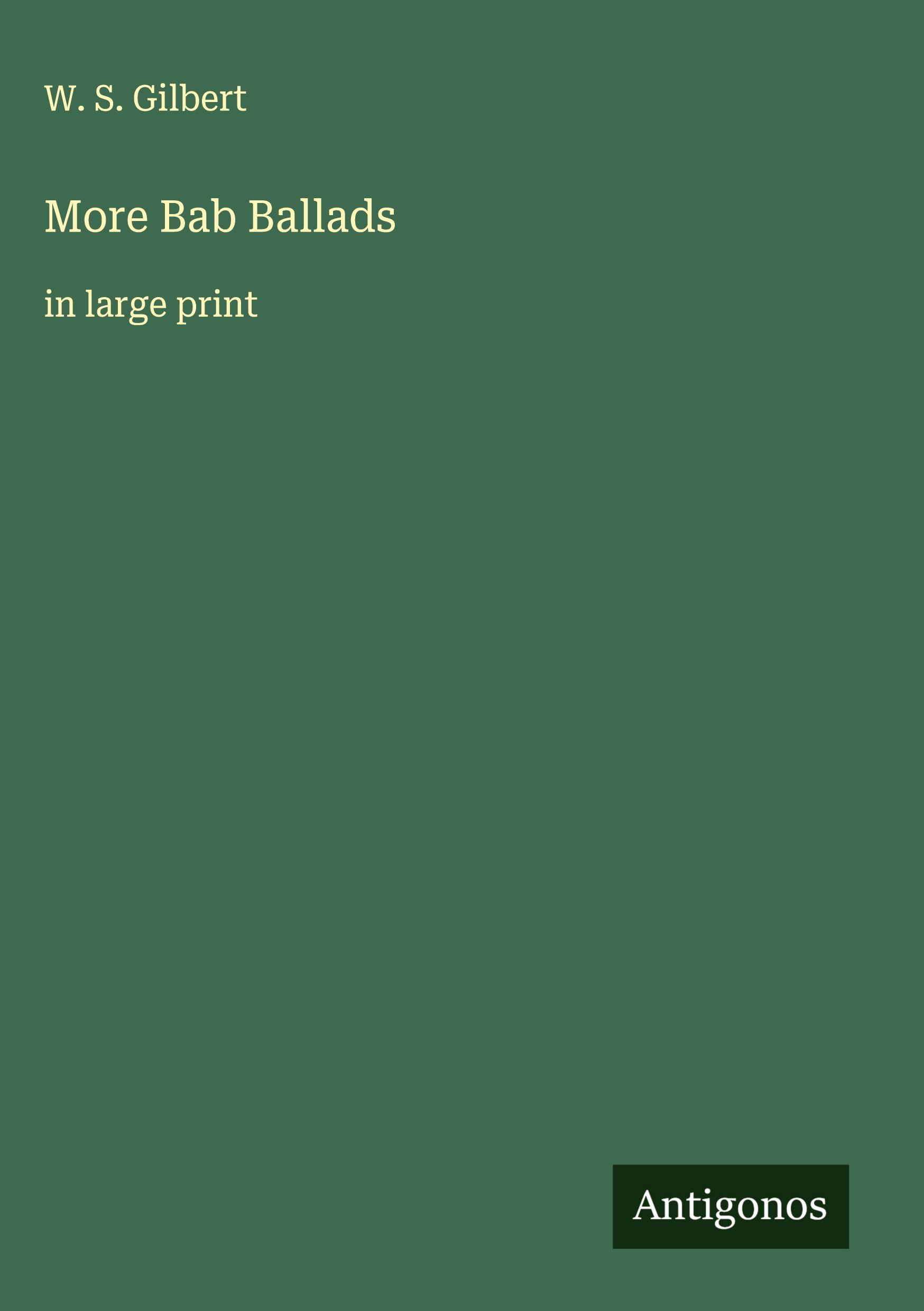 Vorderes Coverbild More Bab Ballads
