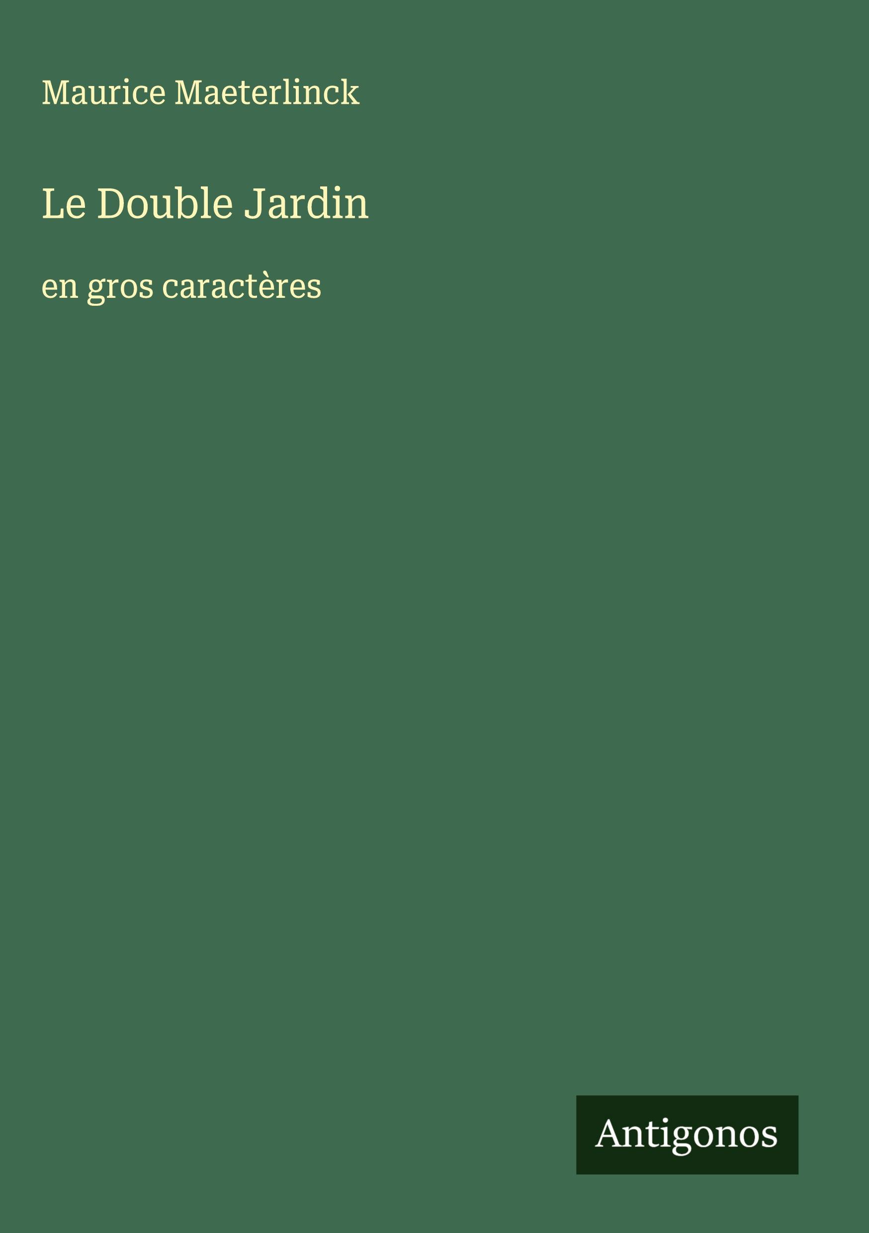 Vorderes Coverbild Le Double Jardin