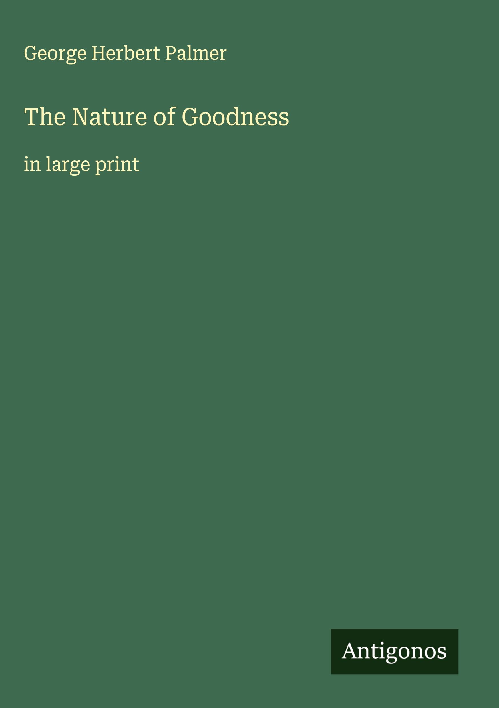Vorderes Coverbild The Nature of Goodness
