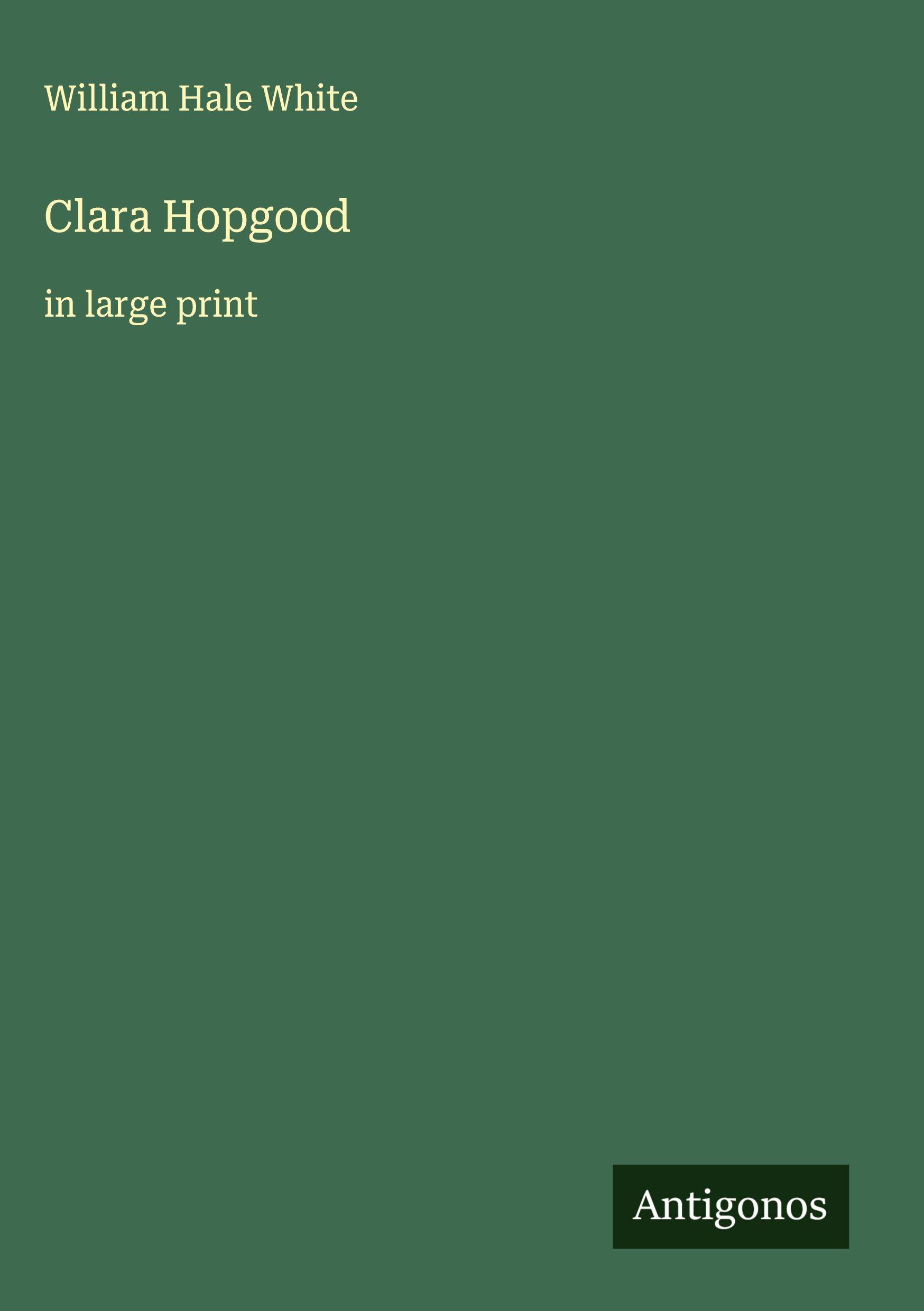Vorderes Coverbild Clara Hopgood
