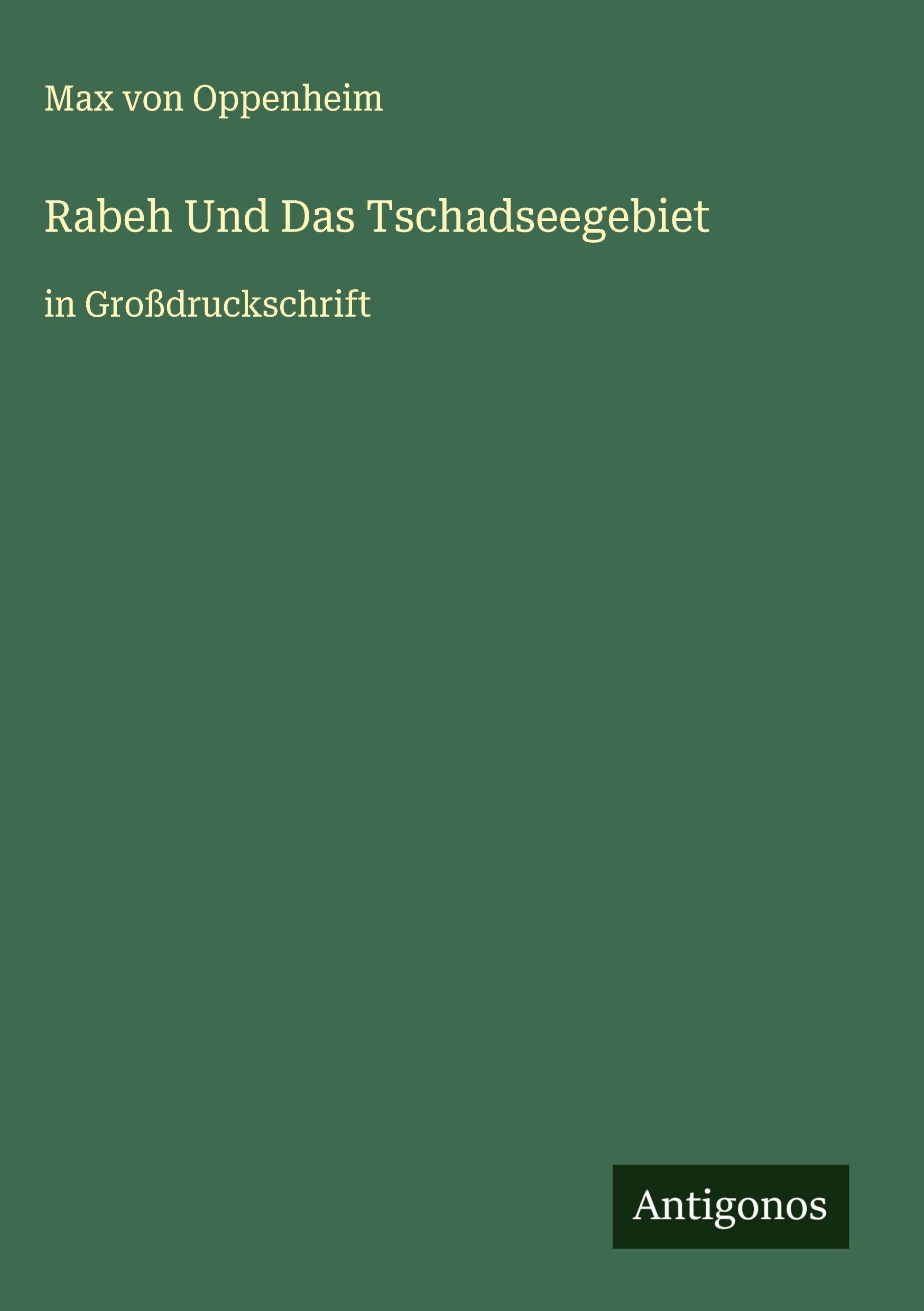 Vorderes Coverbild Rabeh Und Das Tschadseegebiet