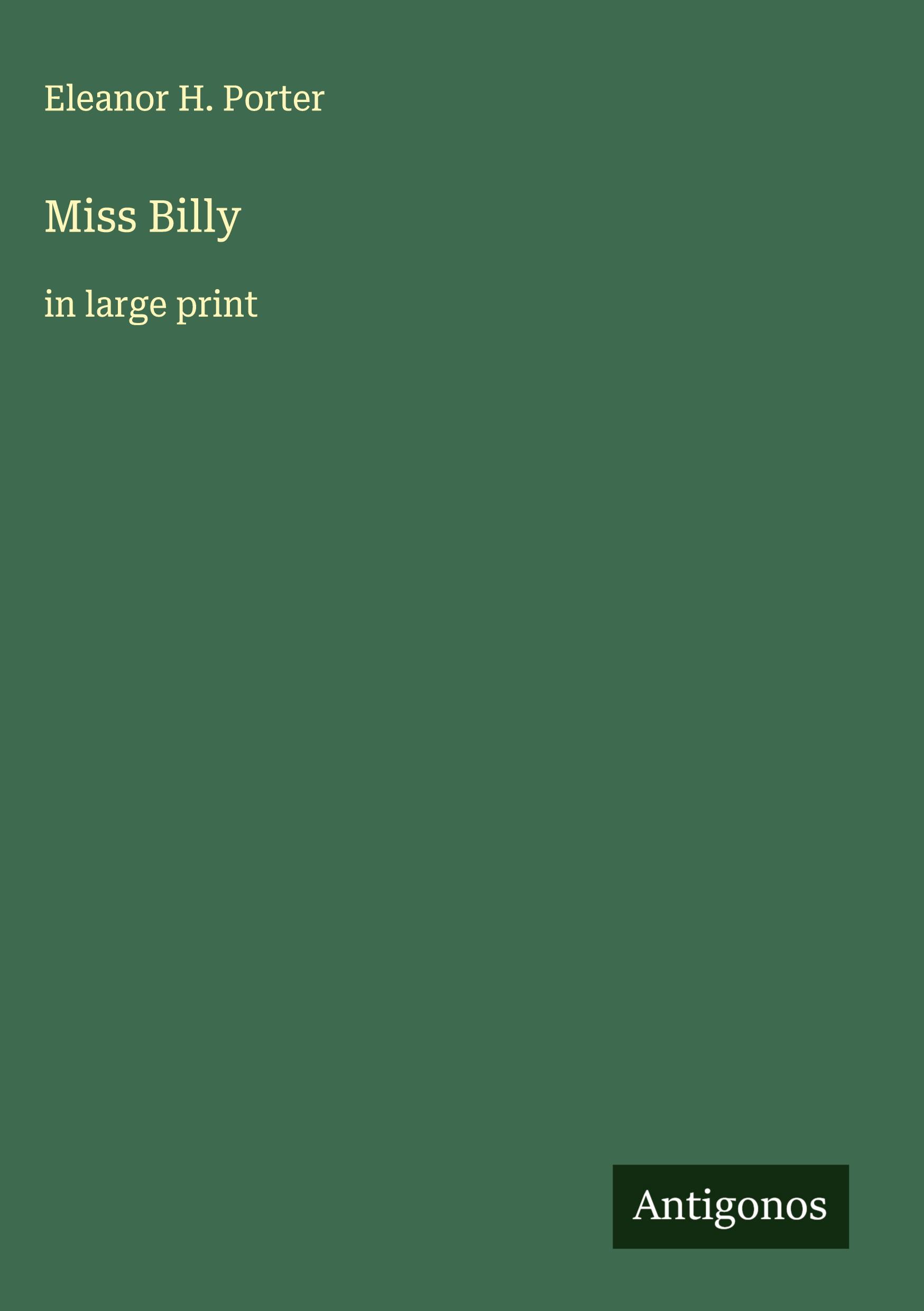 Vorderes Coverbild Miss Billy
