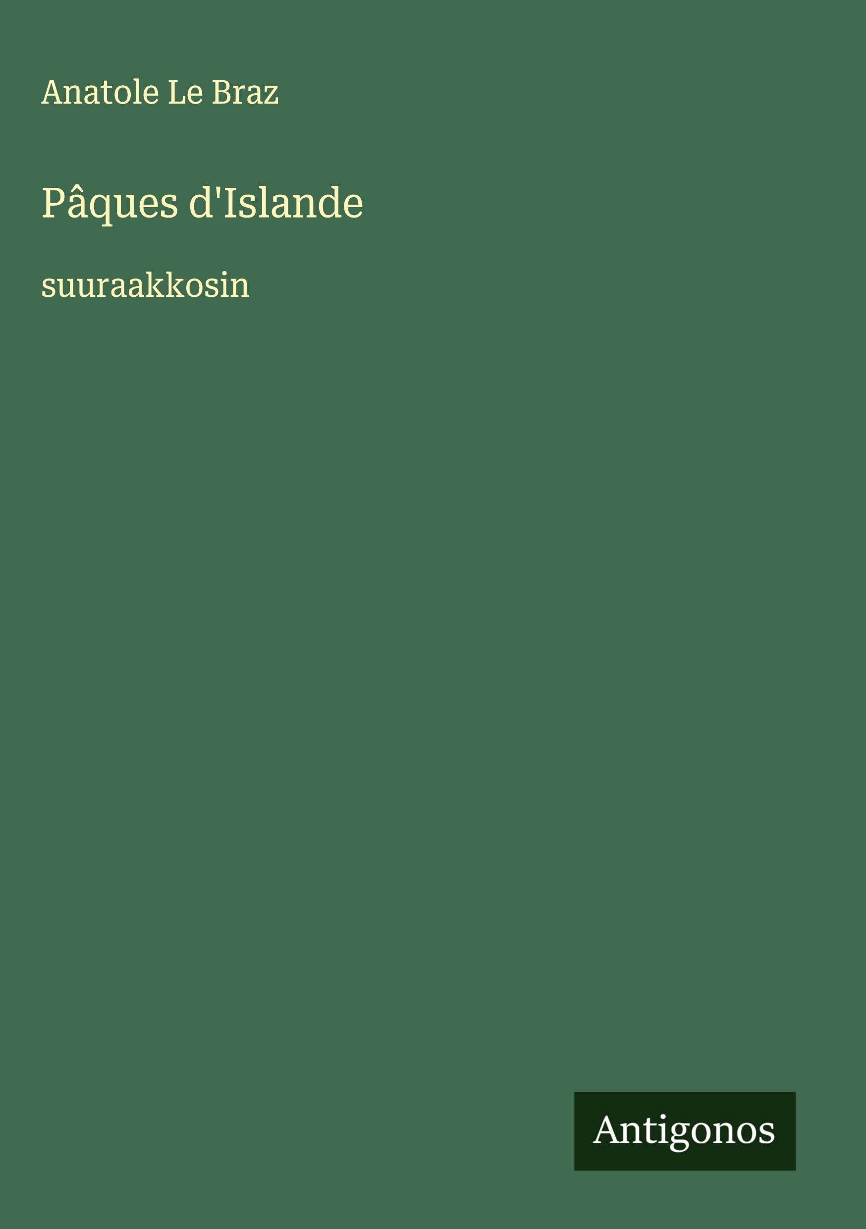 Vorderes Coverbild Pâques d'Islande