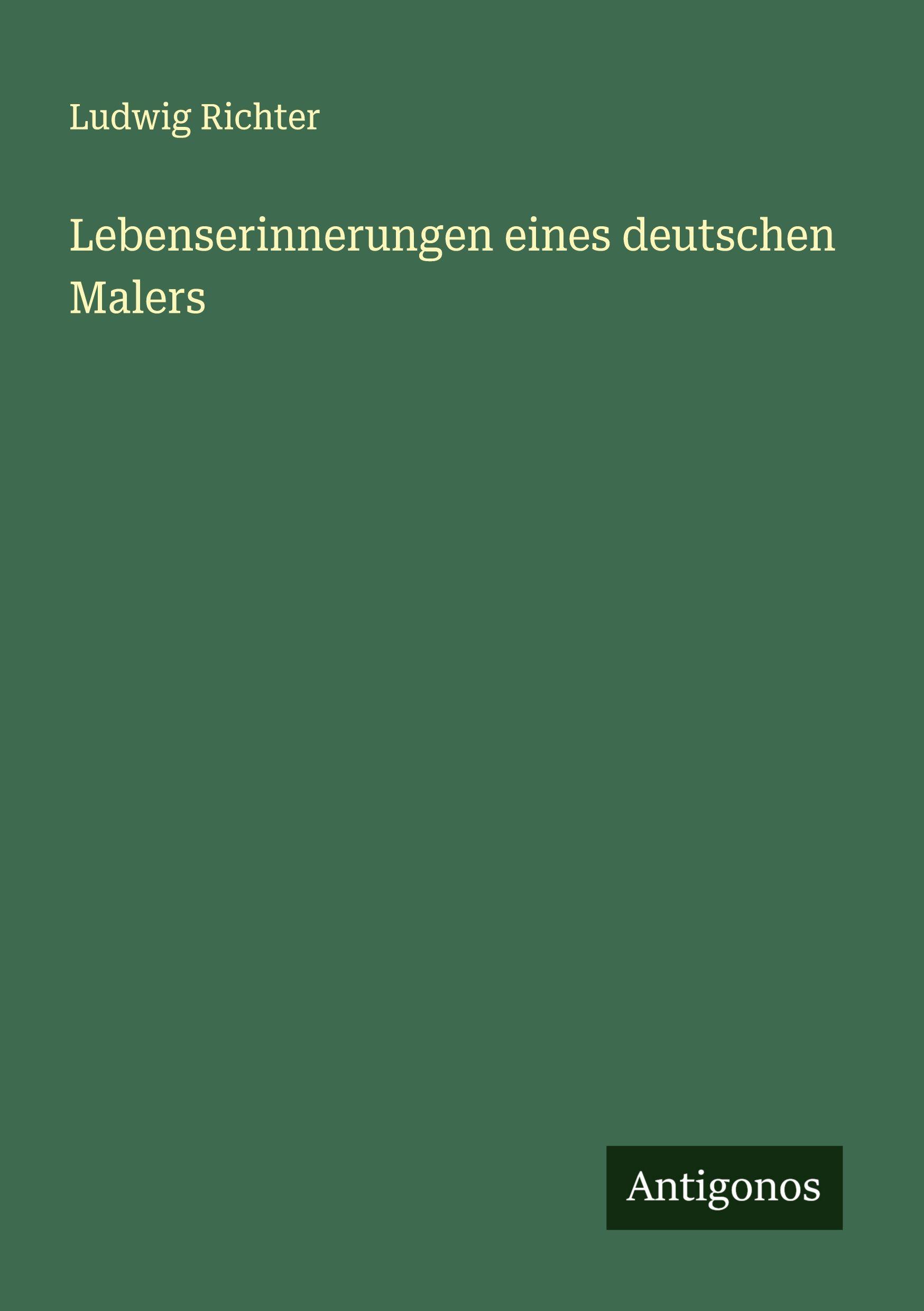 Vorderes Coverbild Lebenserinnerungen eines deutschen Malers