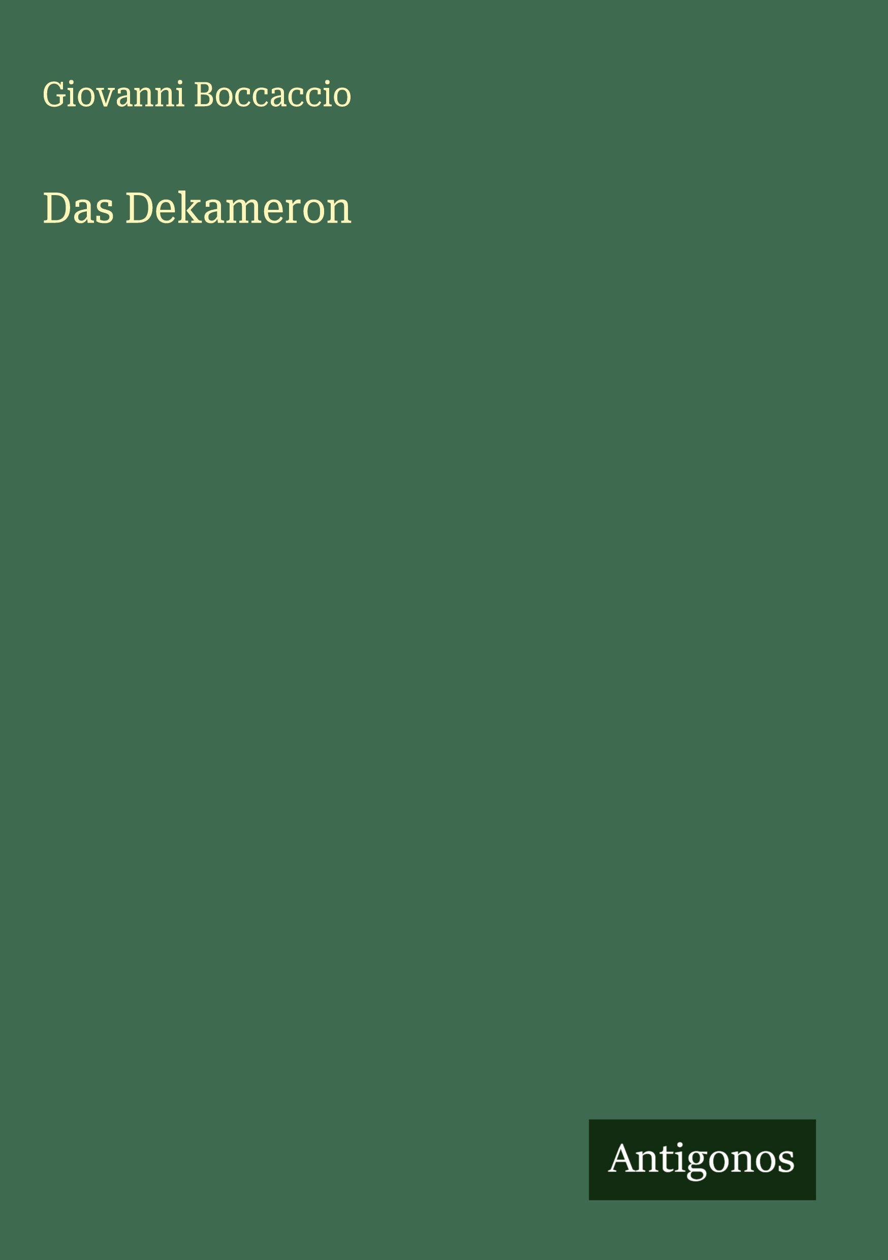 Vorderes Coverbild Das Dekameron