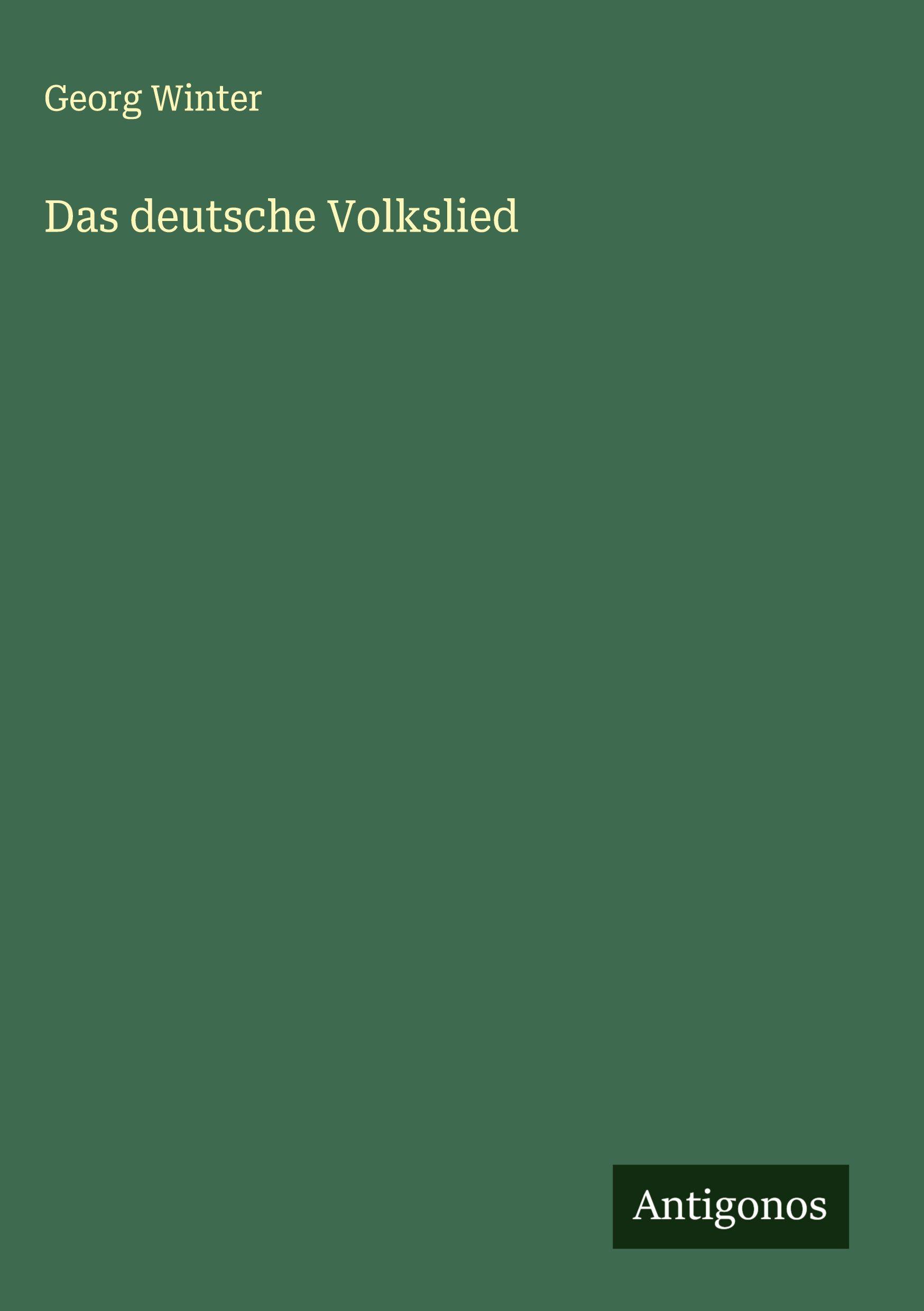Vorderes Coverbild Das deutsche Volkslied