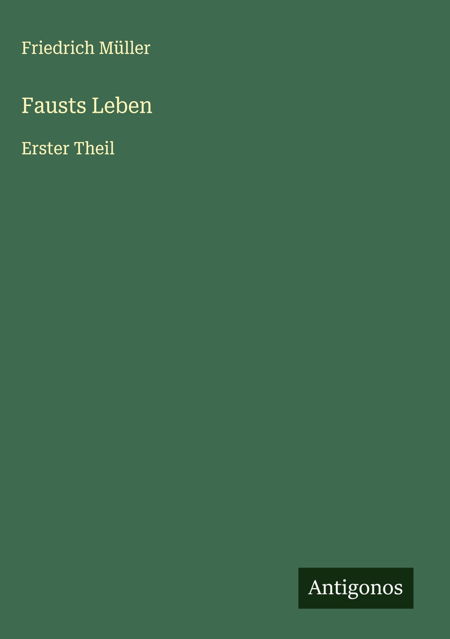 Vorderes Coverbild Fausts Leben