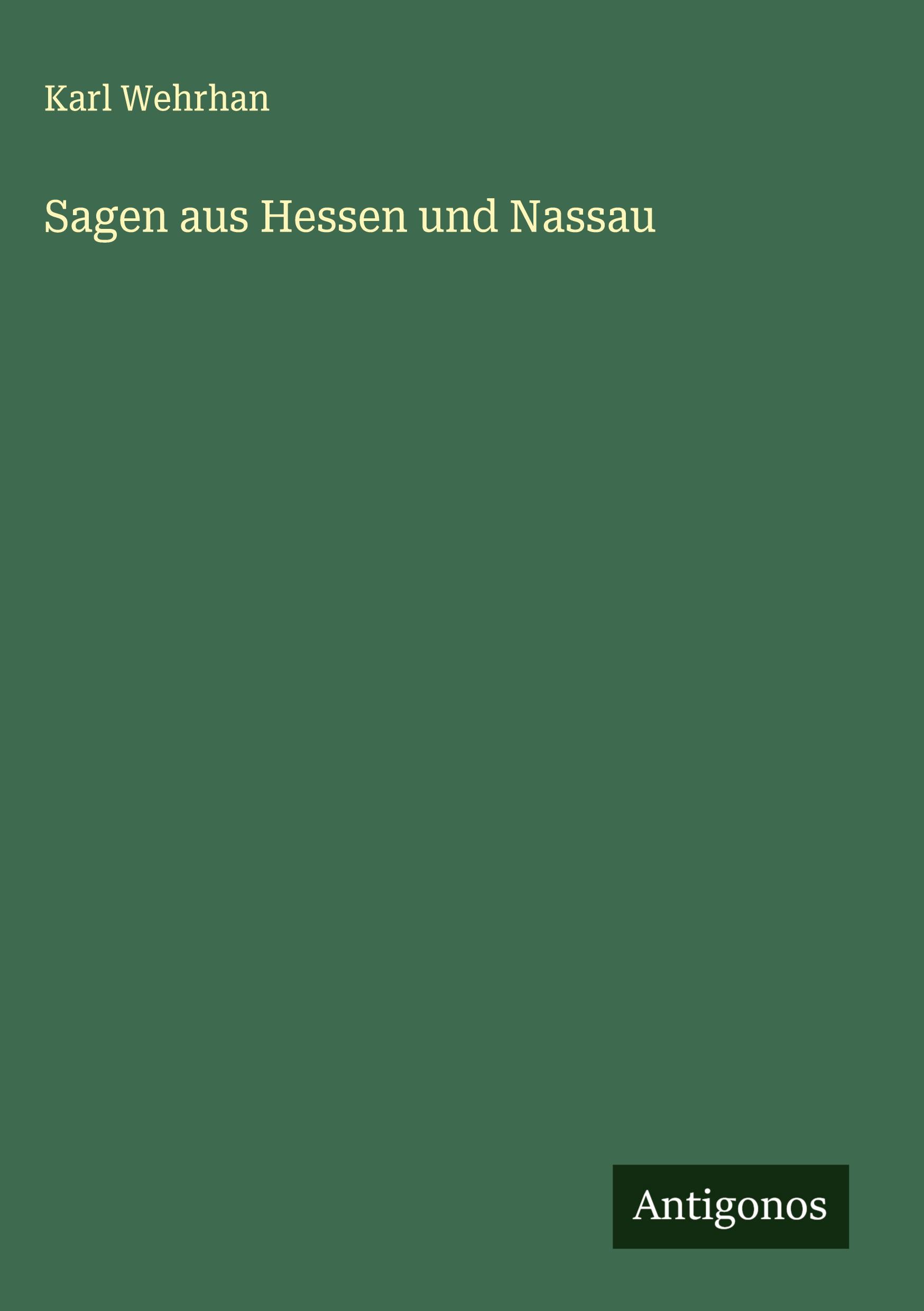 Vorderes Coverbild Sagen aus Hessen und Nassau
