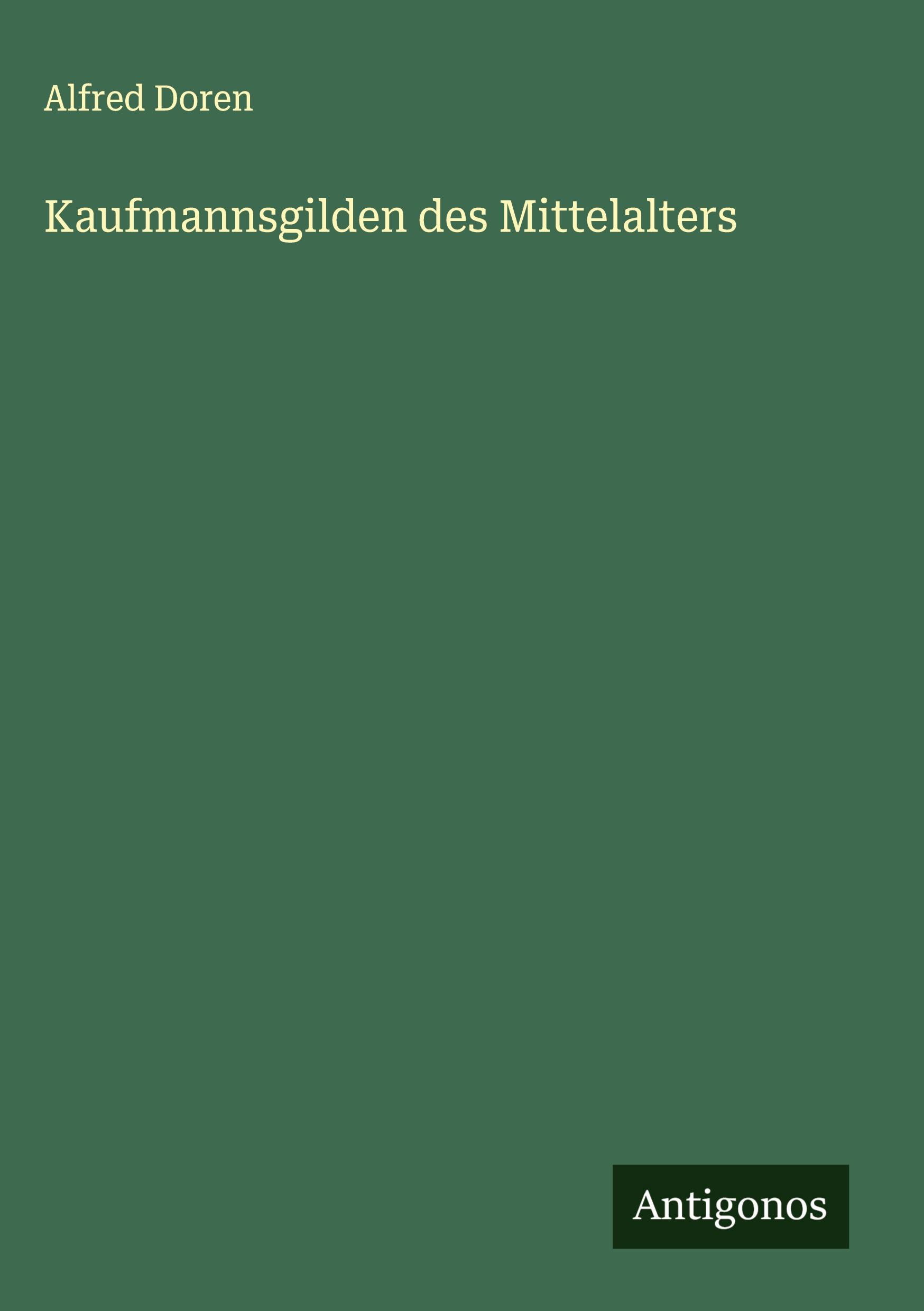 Vorderes Coverbild Kaufmannsgilden des Mittelalters