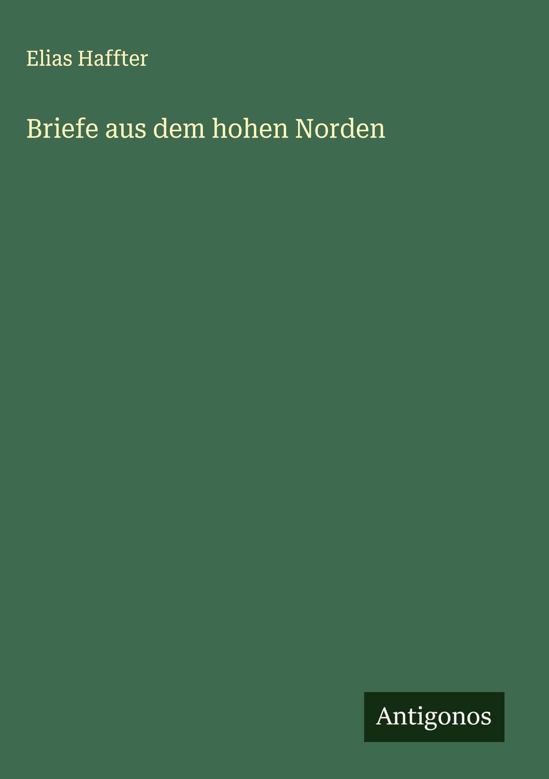 Vorderes Coverbild Briefe aus dem hohen Norden