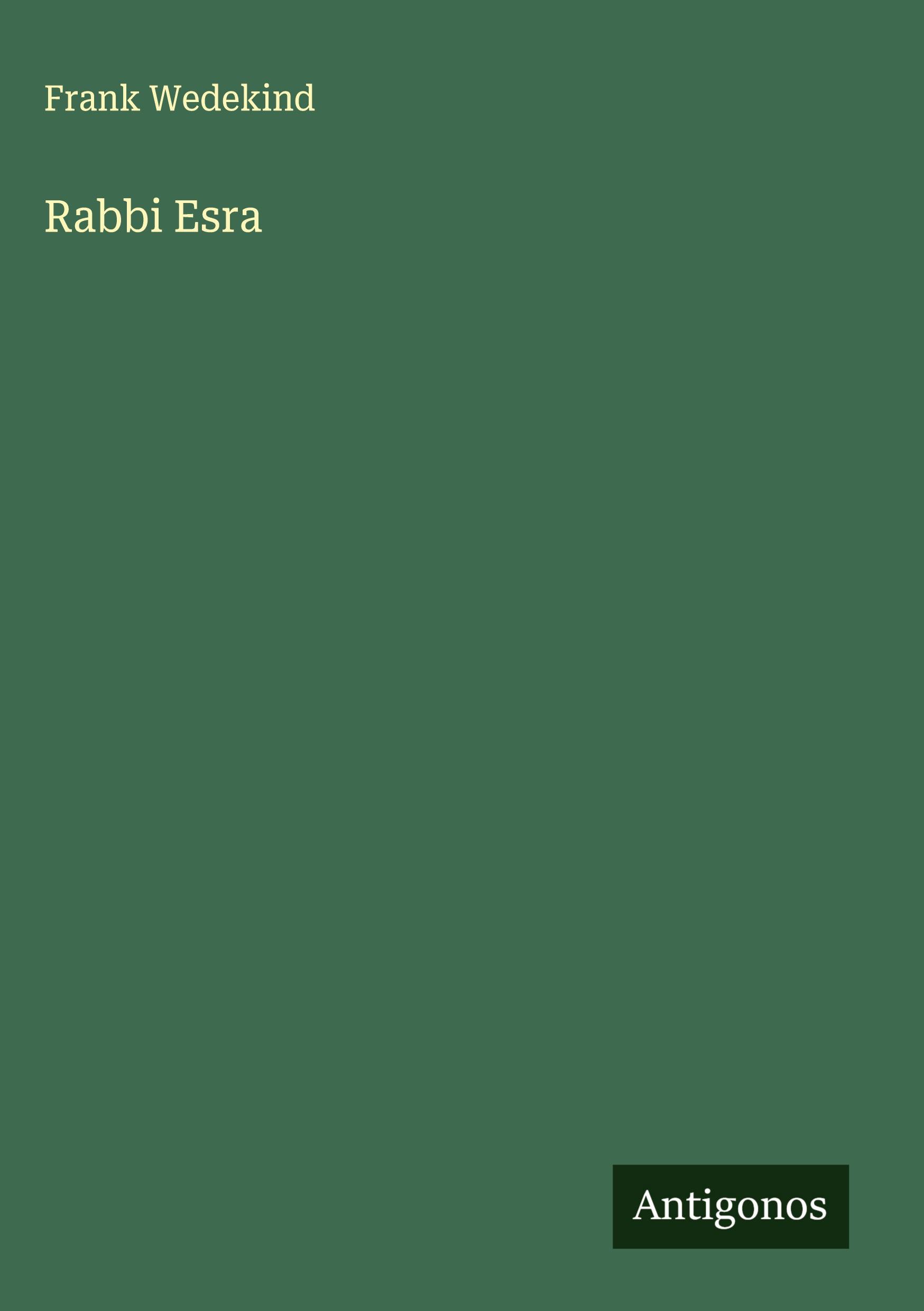 Vorderes Coverbild Rabbi Esra