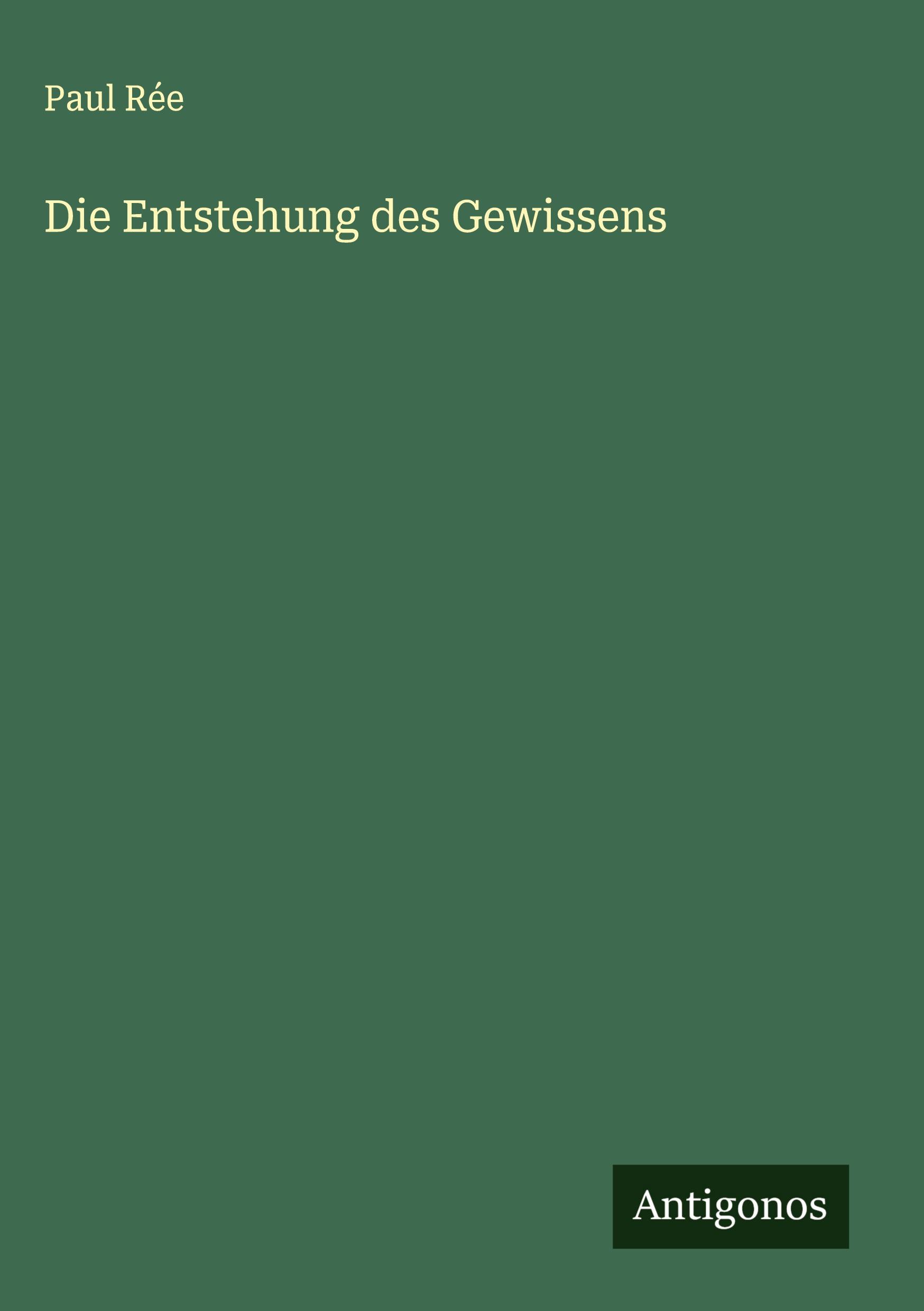 Vorderes Coverbild Die Entstehung des Gewissens