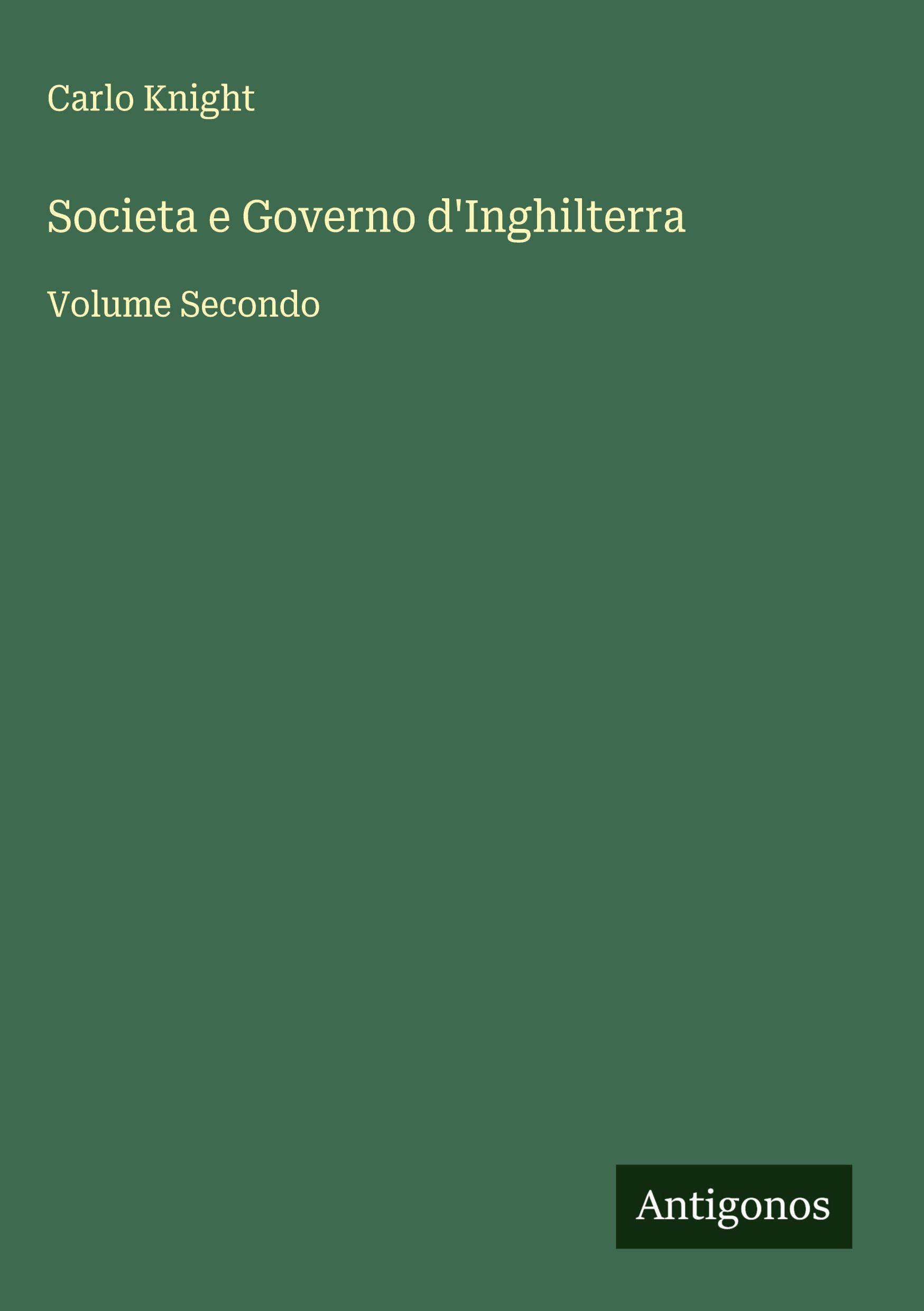 Vorderes Coverbild Societa e Governo d'Inghilterra