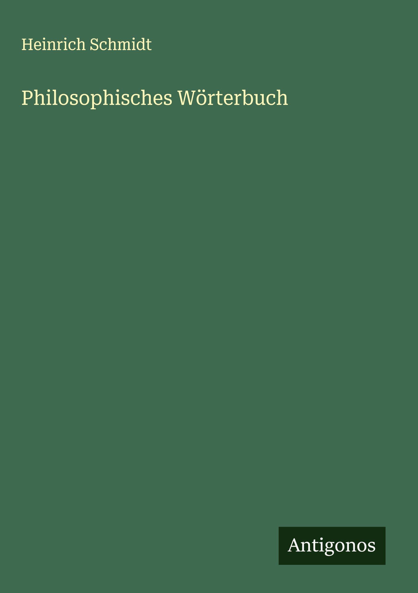 Vorderes Coverbild Philosophisches Wörterbuch