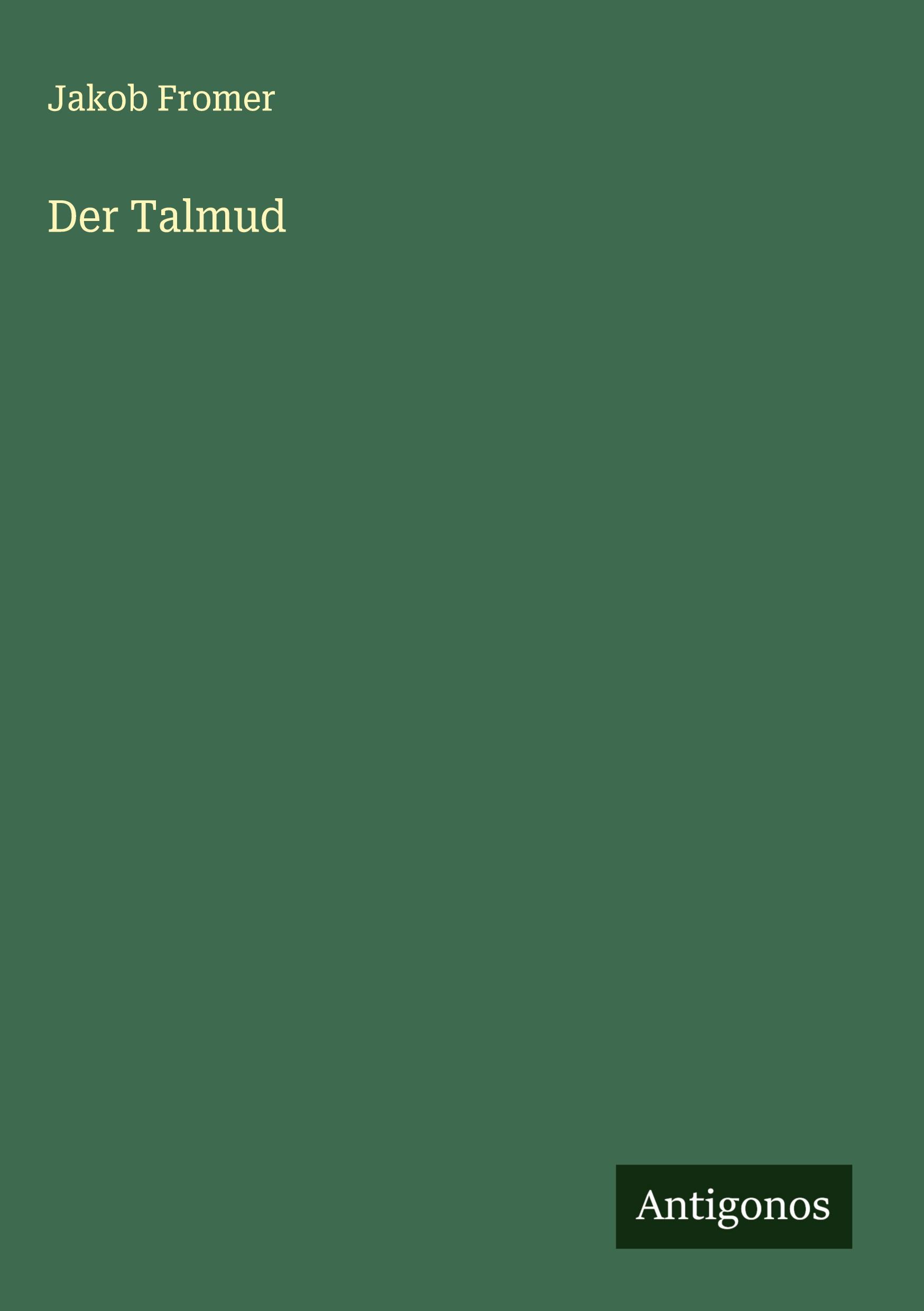 Vorderes Coverbild Der Talmud