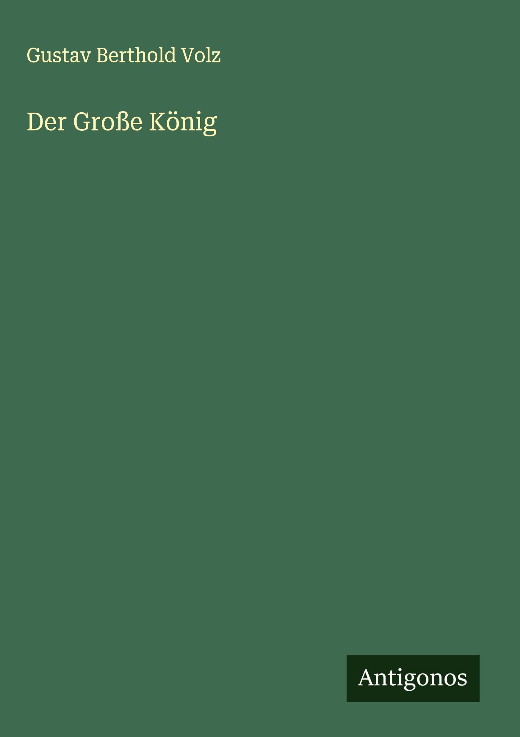 Vorderes Coverbild Der Große König