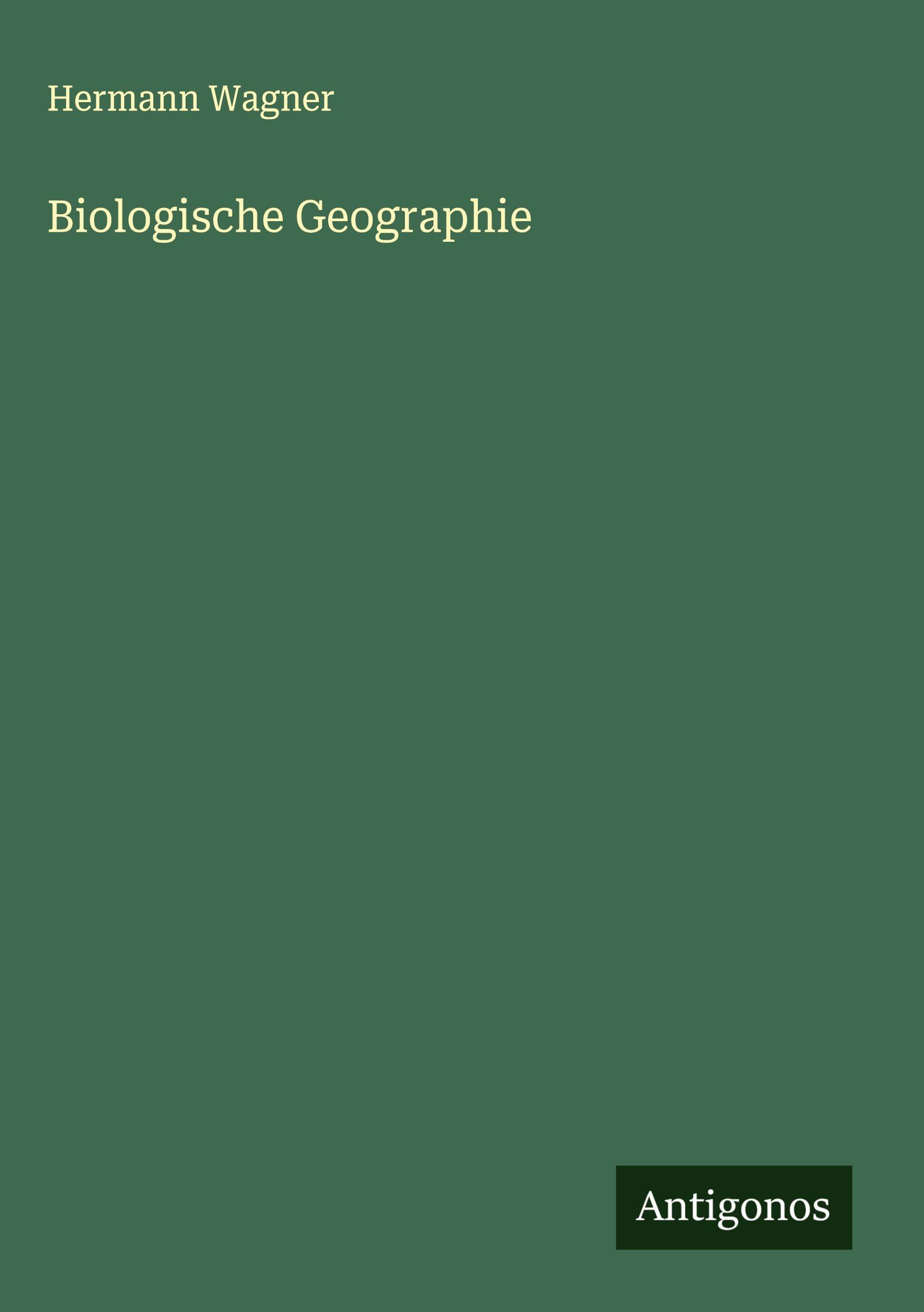 Vorderes Coverbild Biologische Geographie