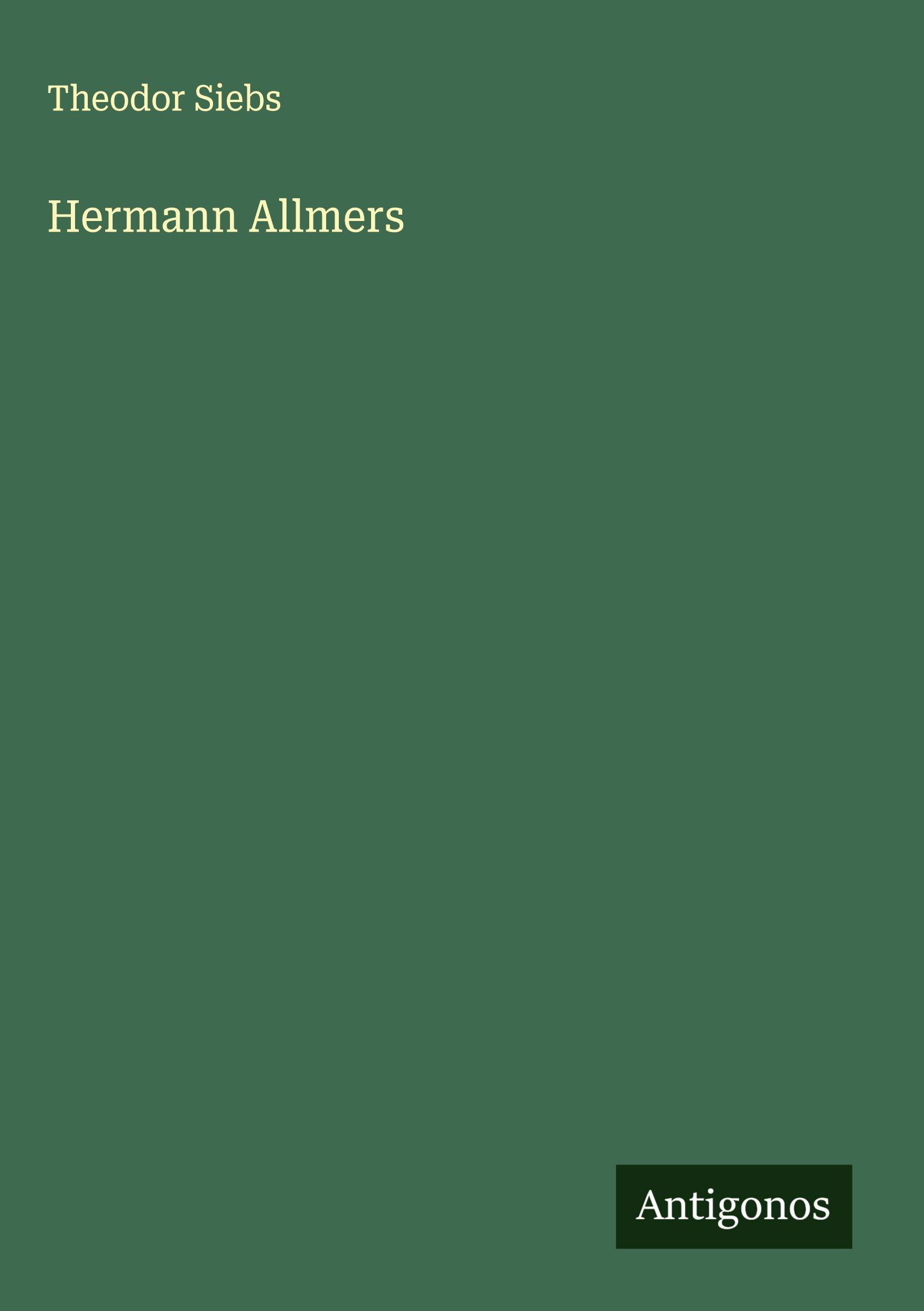 Vorderes Coverbild Hermann Allmers