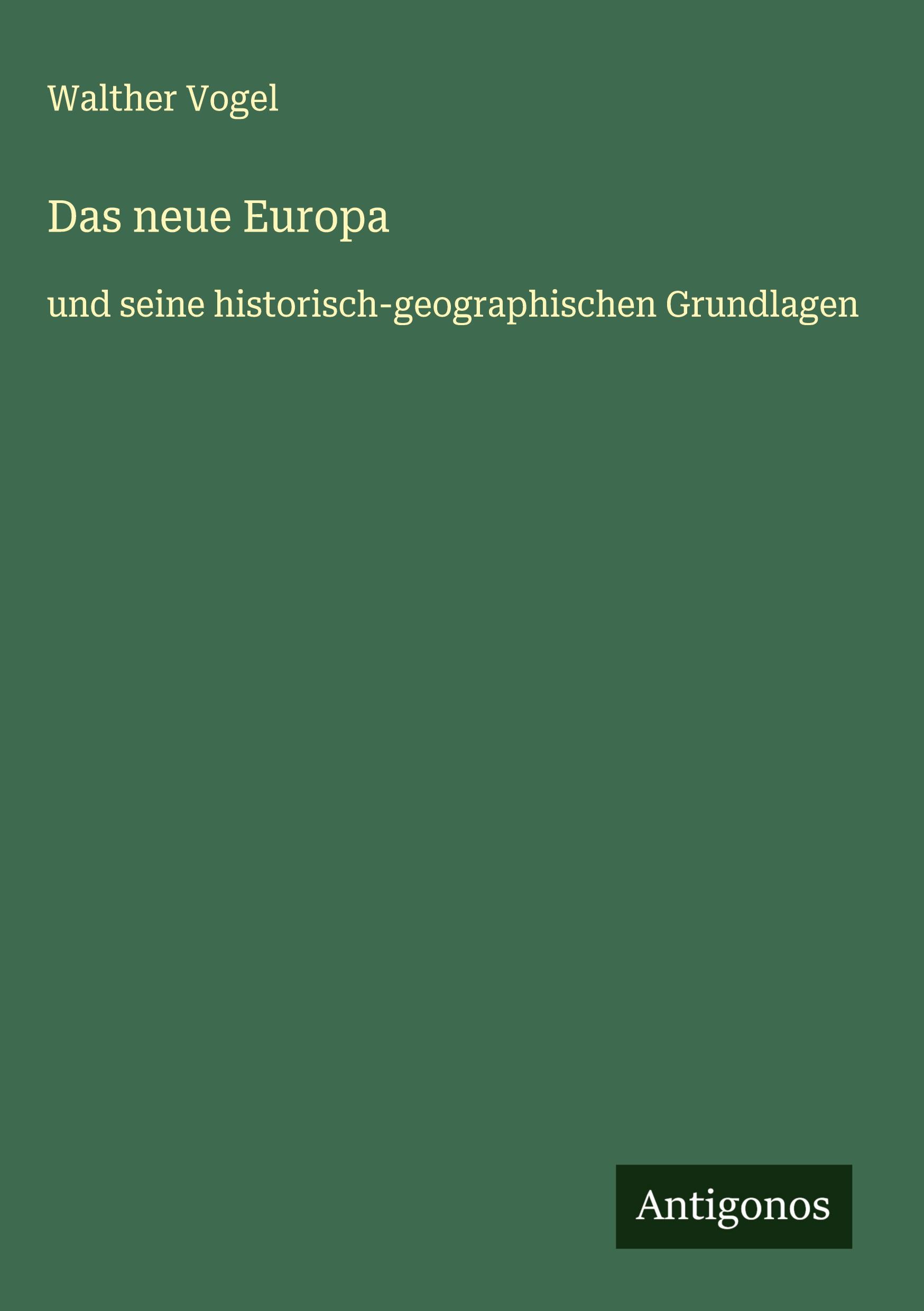 Vorderes Coverbild Das neue Europa