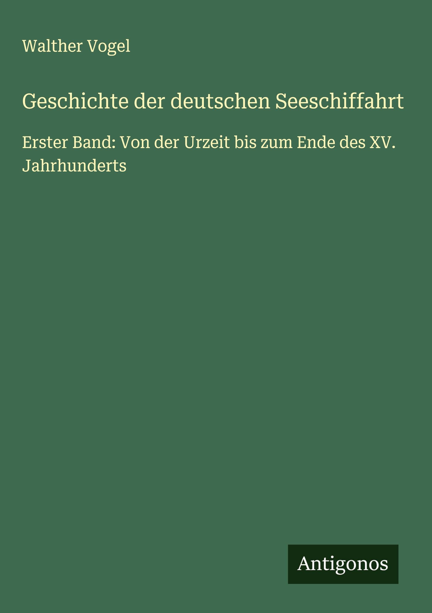 Vorderes Coverbild Geschichte der deutschen Seeschiffahrt