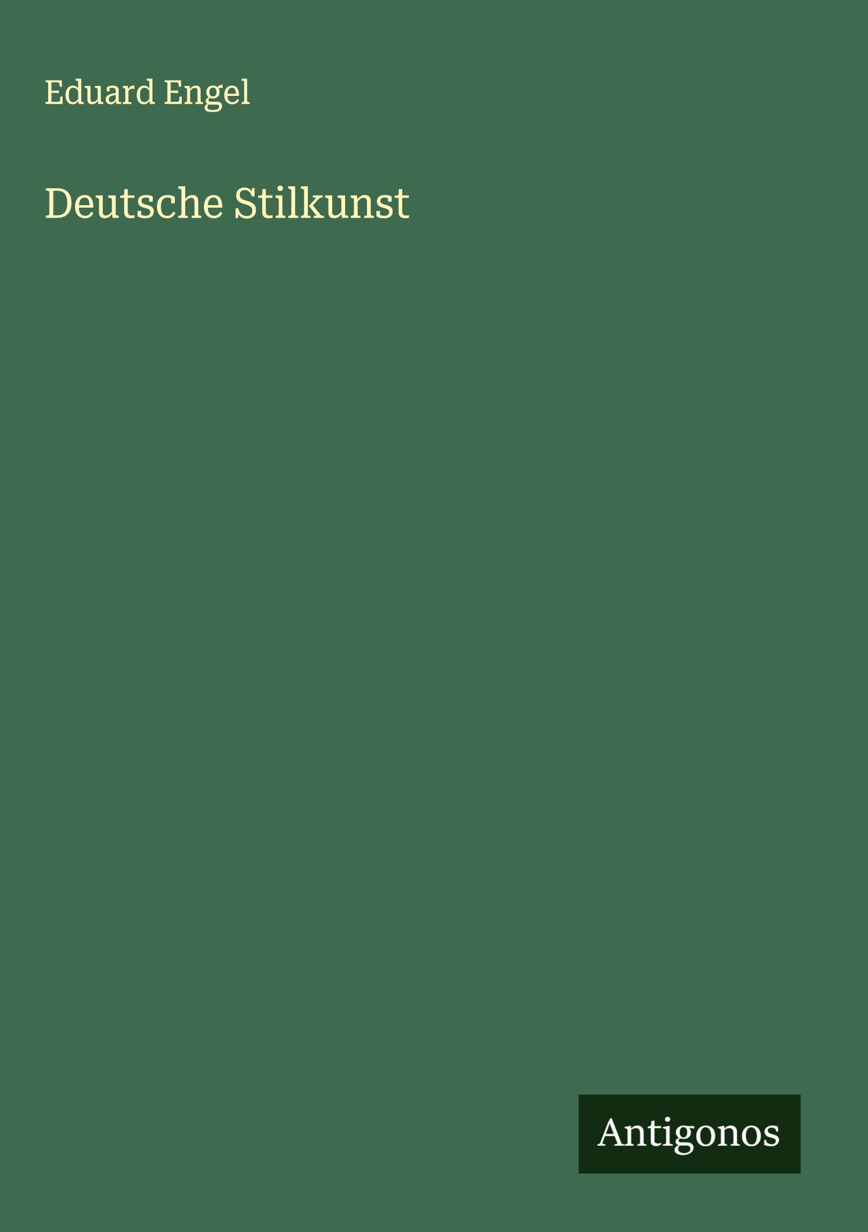Vorderes Coverbild Deutsche Stilkunst