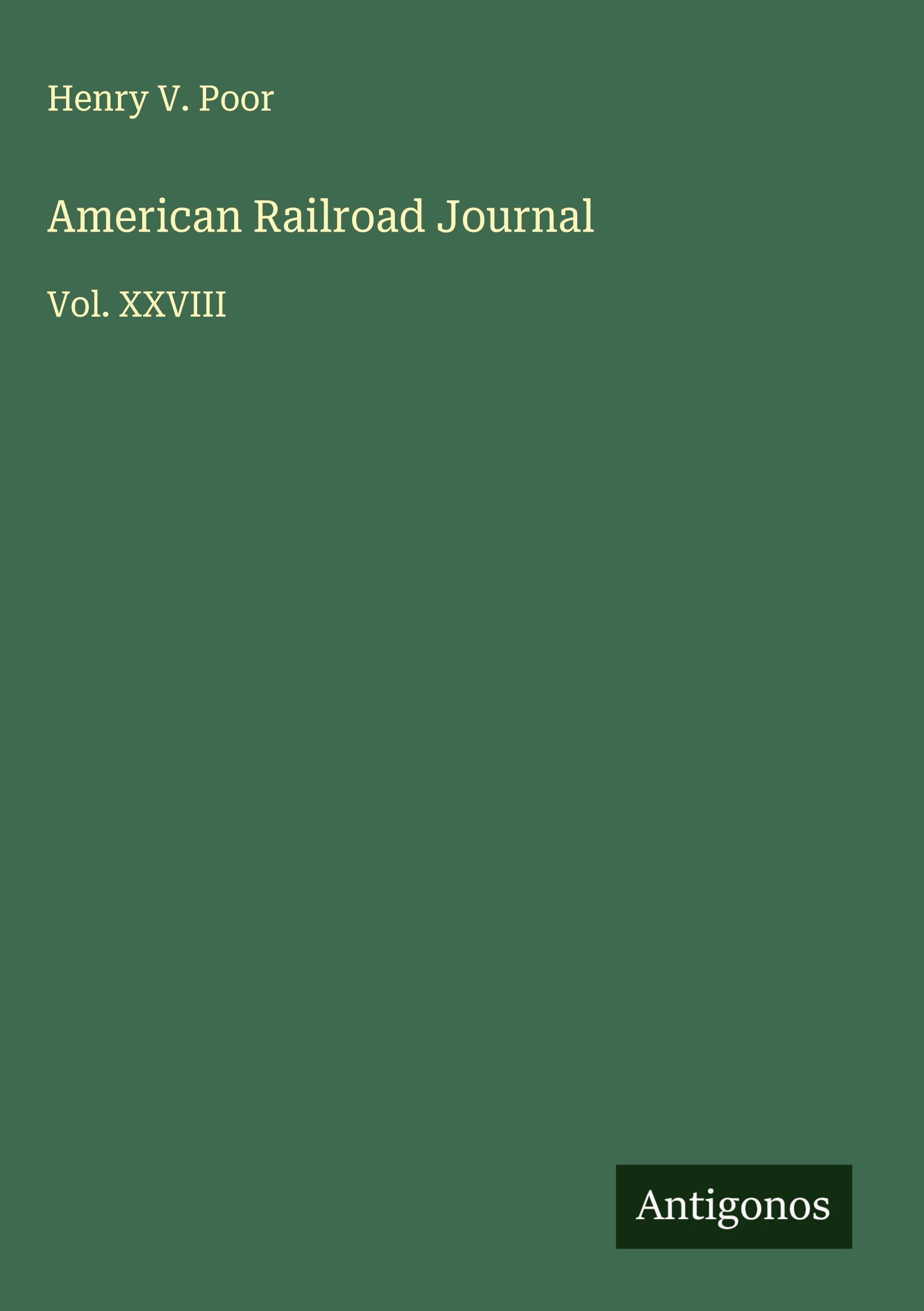 Vorderes Coverbild American Railroad Journal