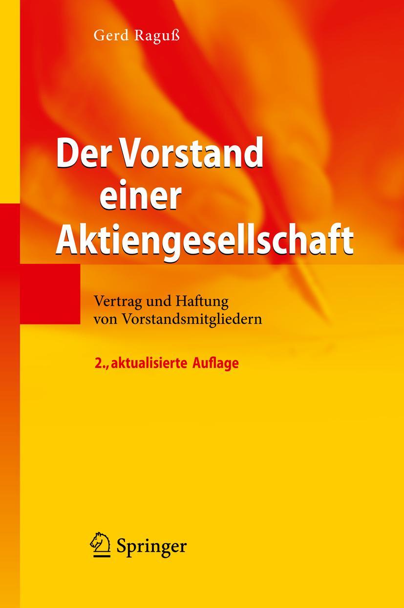 Vorderes Coverbild Der Vorstand einer Aktiengesellschaft