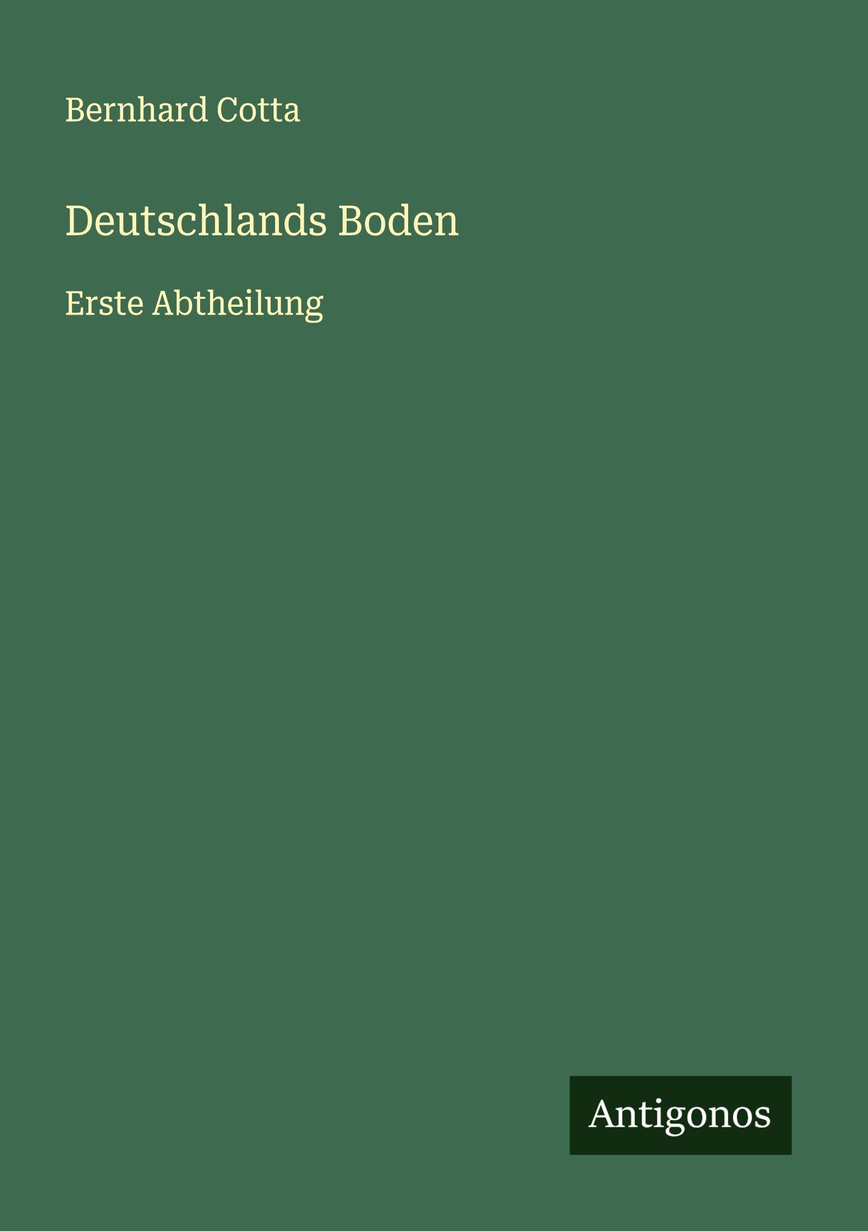 Vorderes Coverbild Deutschlands Boden