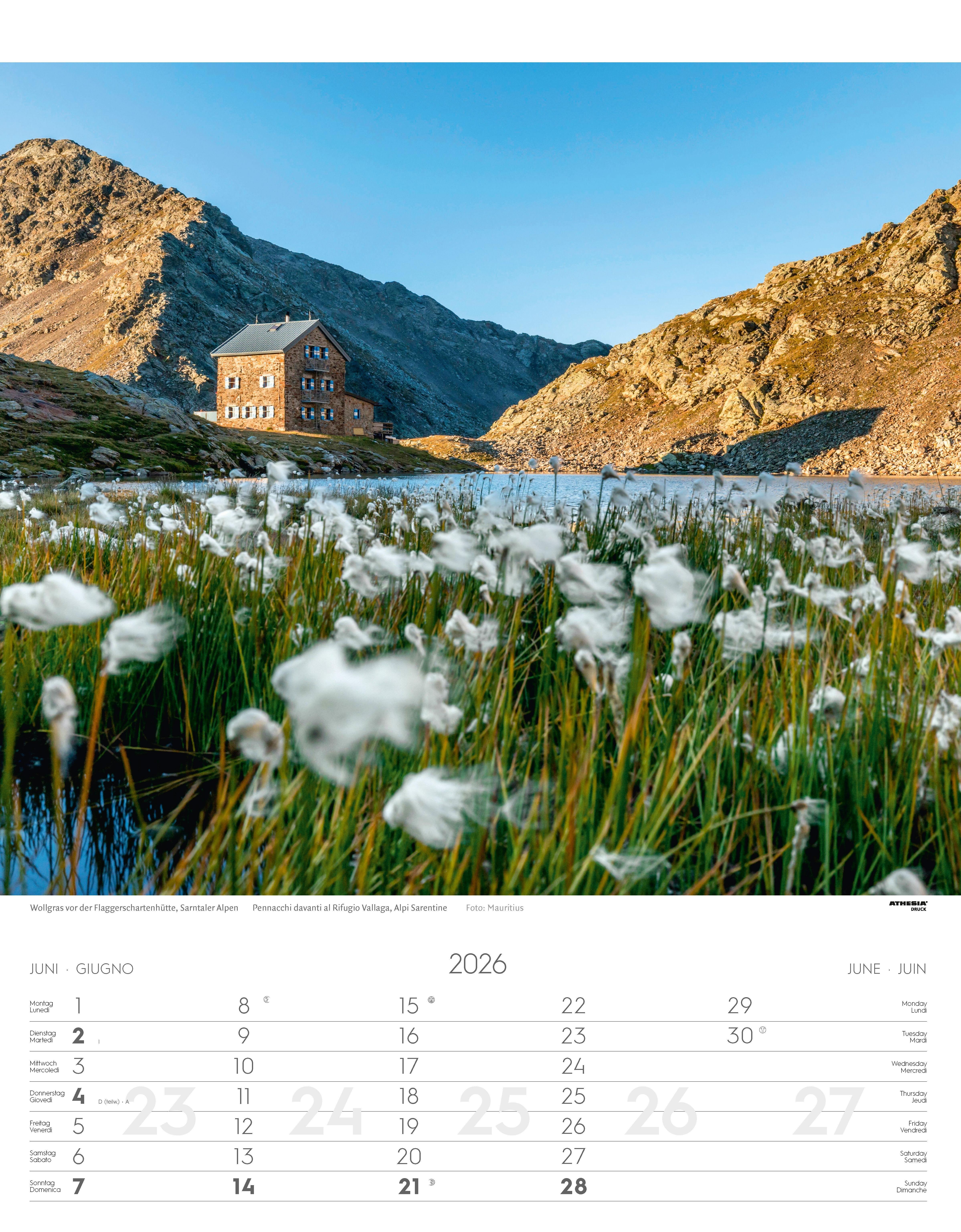 Beispielinhalt (Bild) Südtirol Kalender 2026