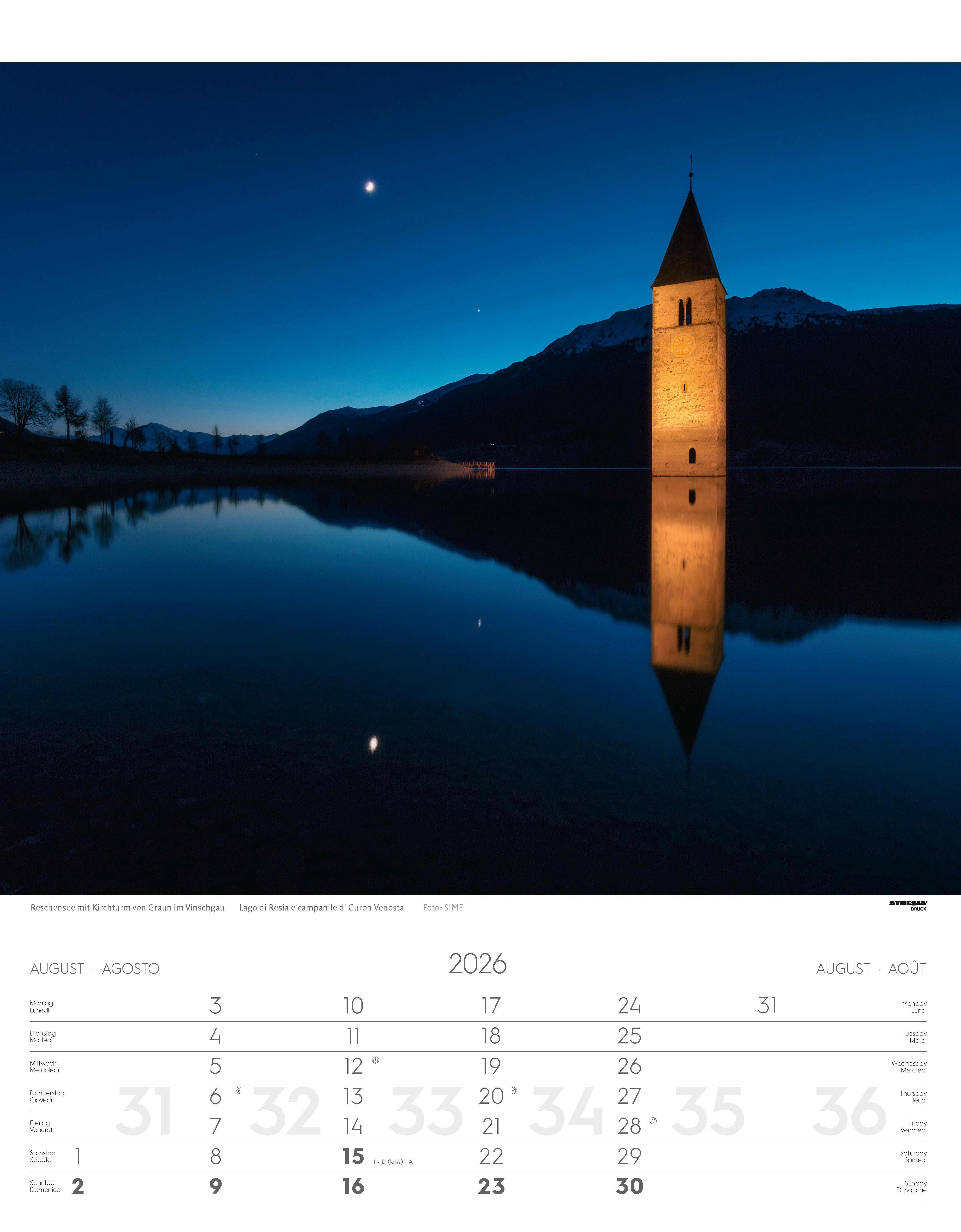 Beispielinhalt (Bild) Südtirol Kalender 2026