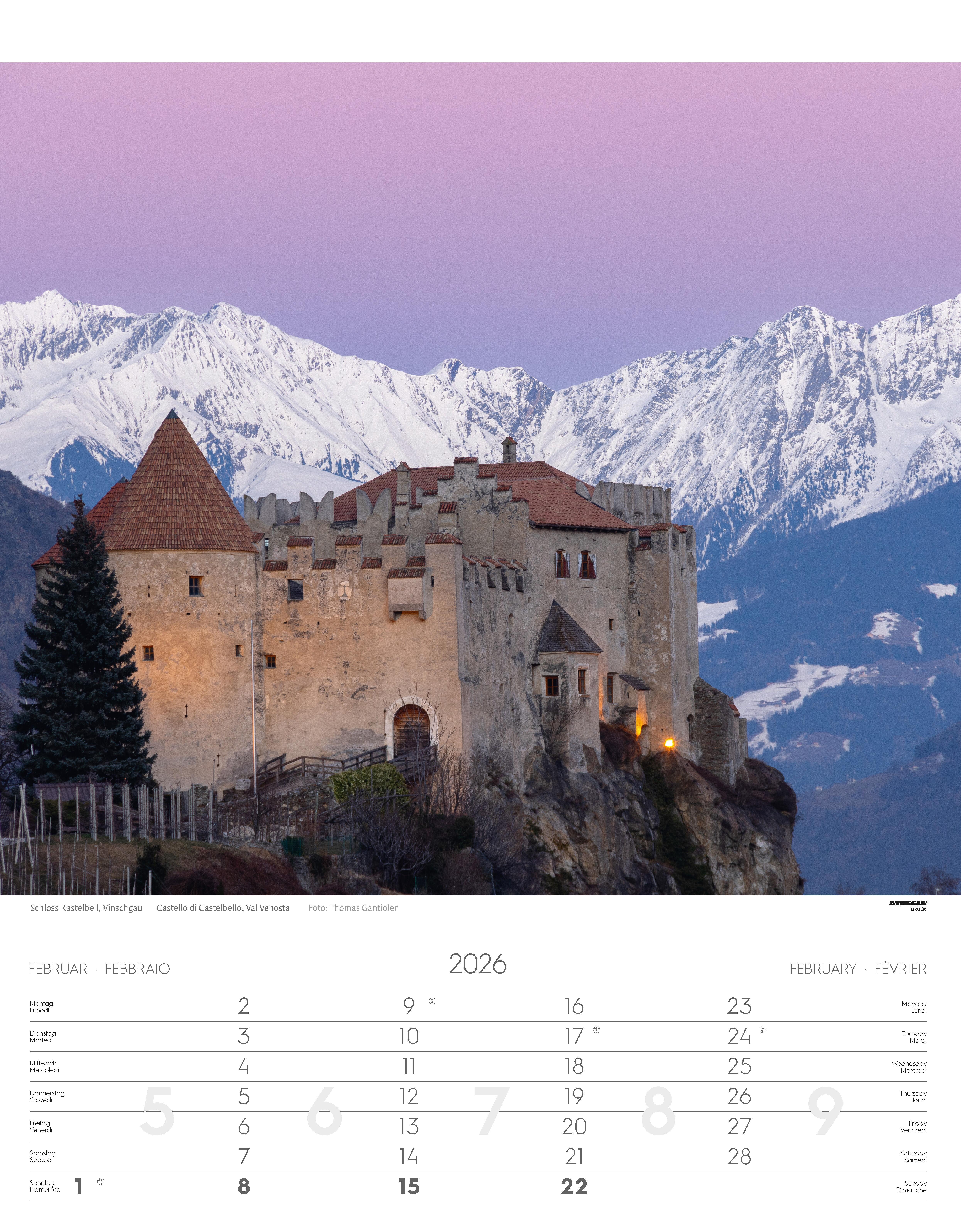 Beispielinhalt (Bild) Südtirol Kalender 2026