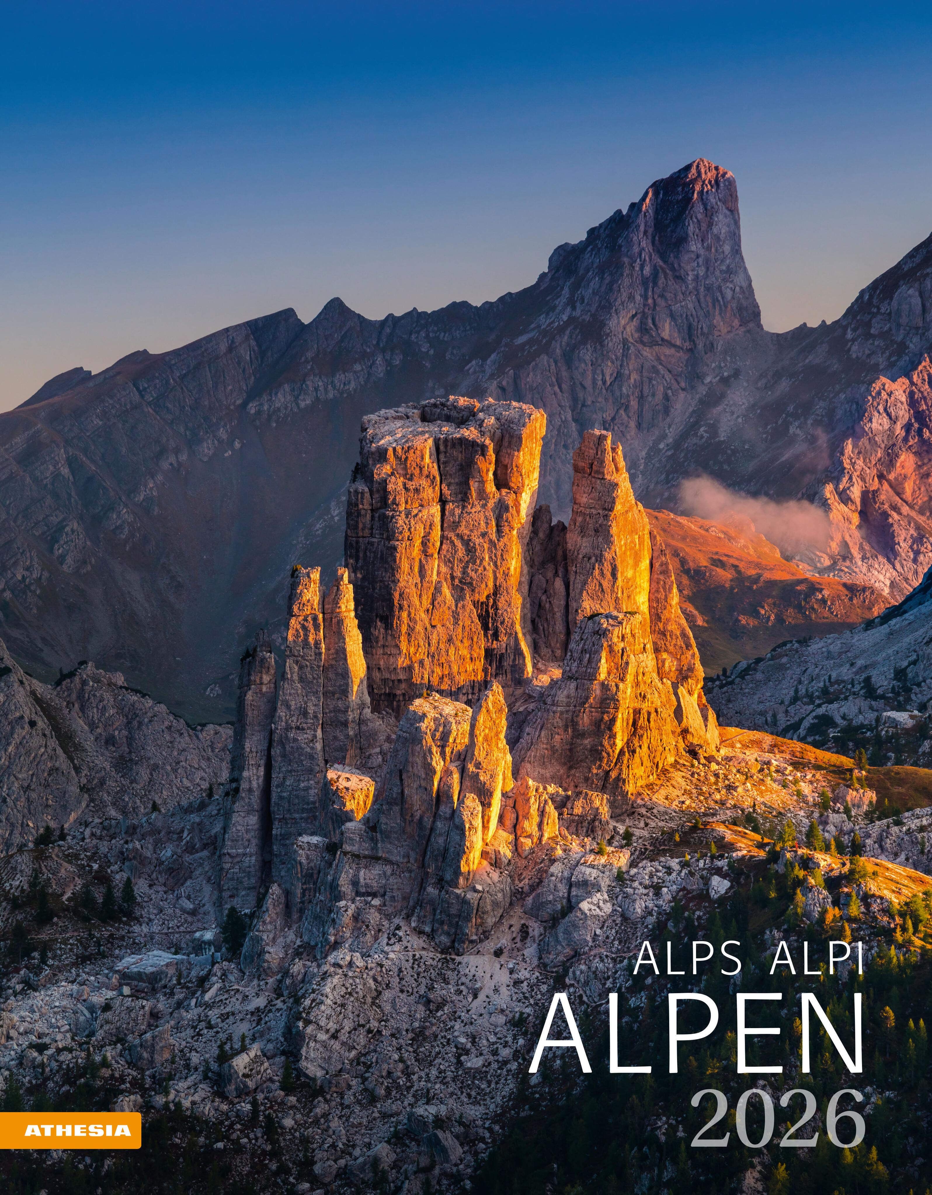 Vorderes Coverbild Alpen Kalender 2026
