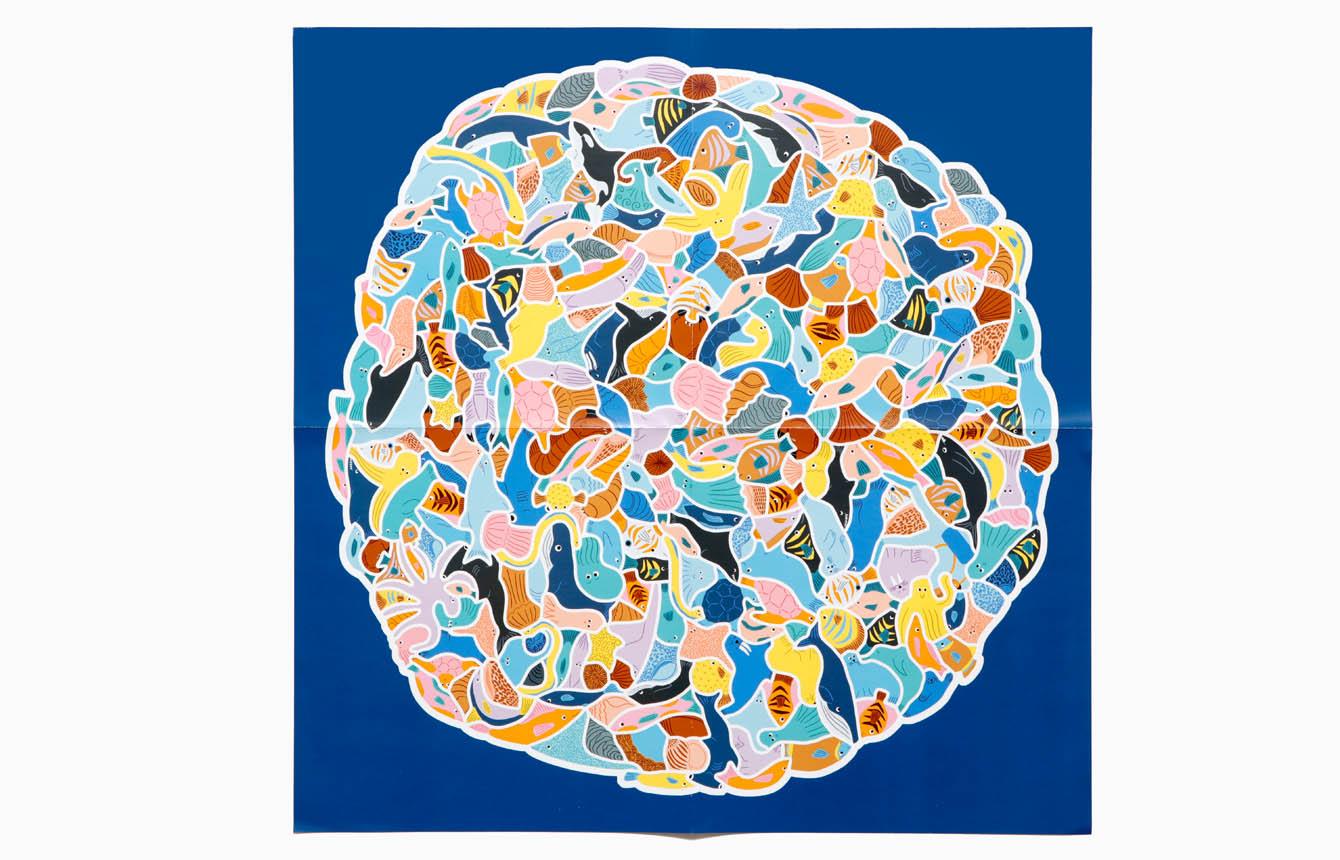 Beispielinhalt (Bild) 299 Meerestiere und 1 Taucher