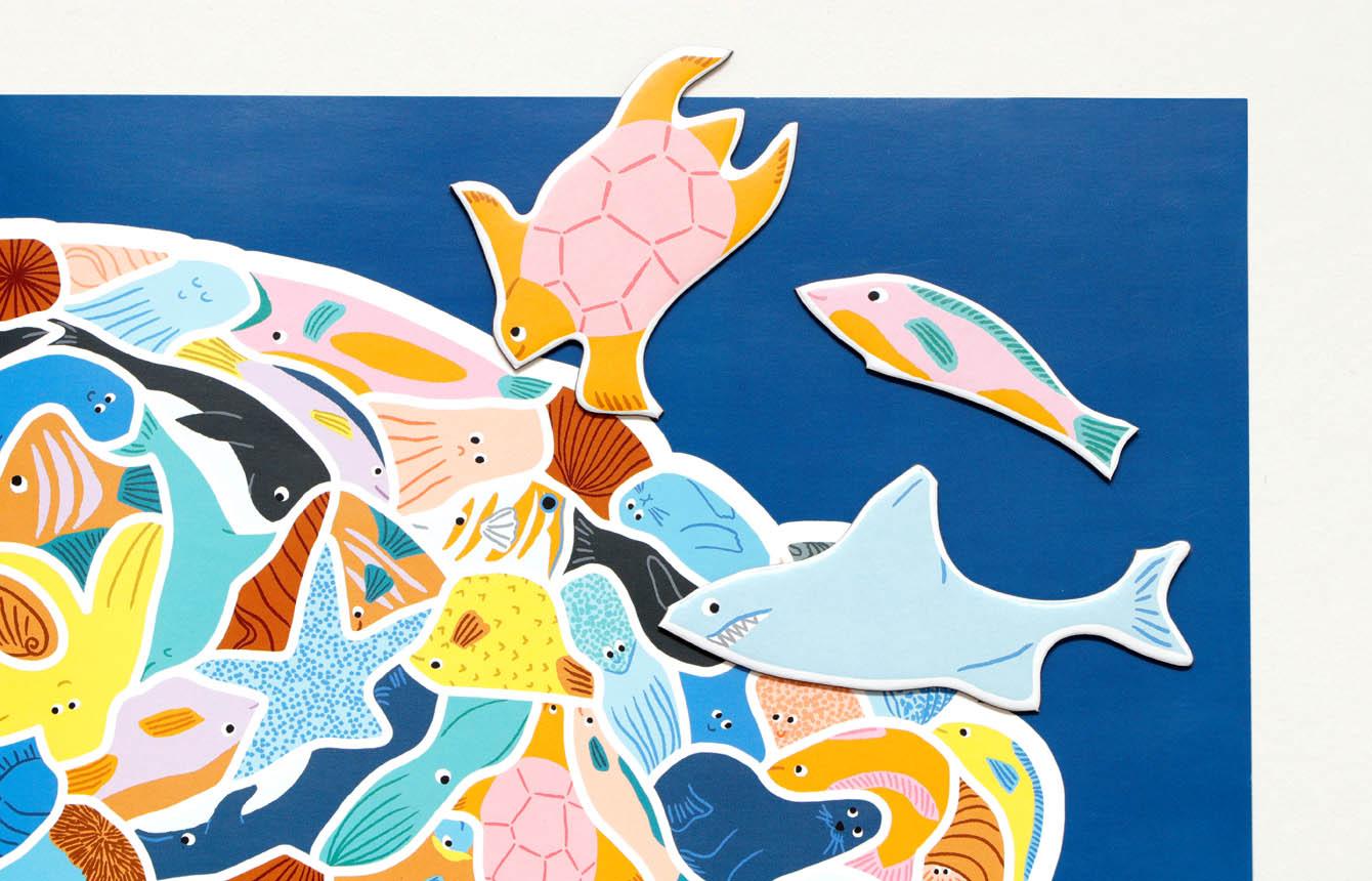 Beispielinhalt (Bild) 299 Meerestiere und 1 Taucher