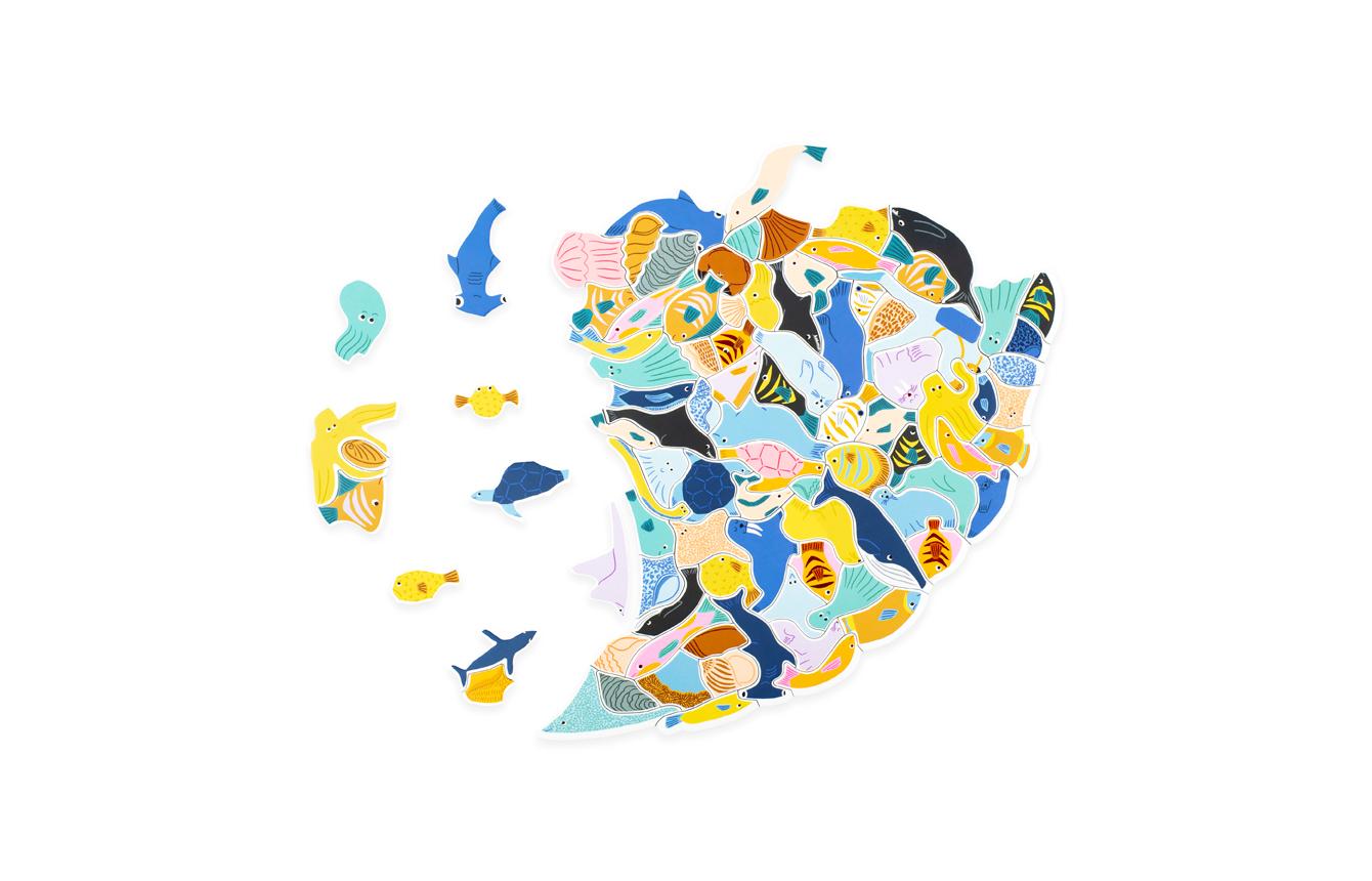 Beispielinhalt (Bild) 299 Meerestiere und 1 Taucher