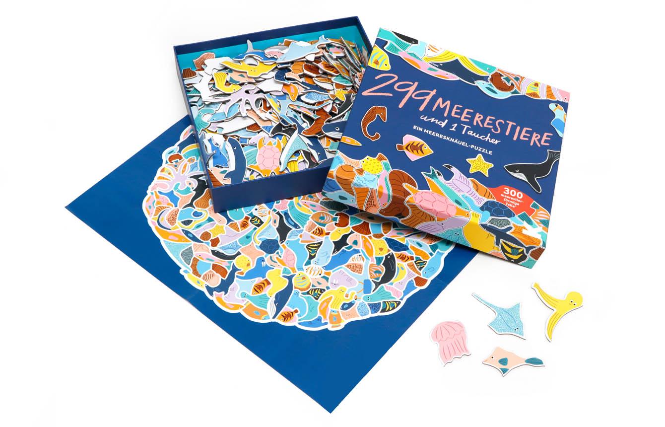 Beispielinhalt (Bild) 299 Meerestiere und 1 Taucher