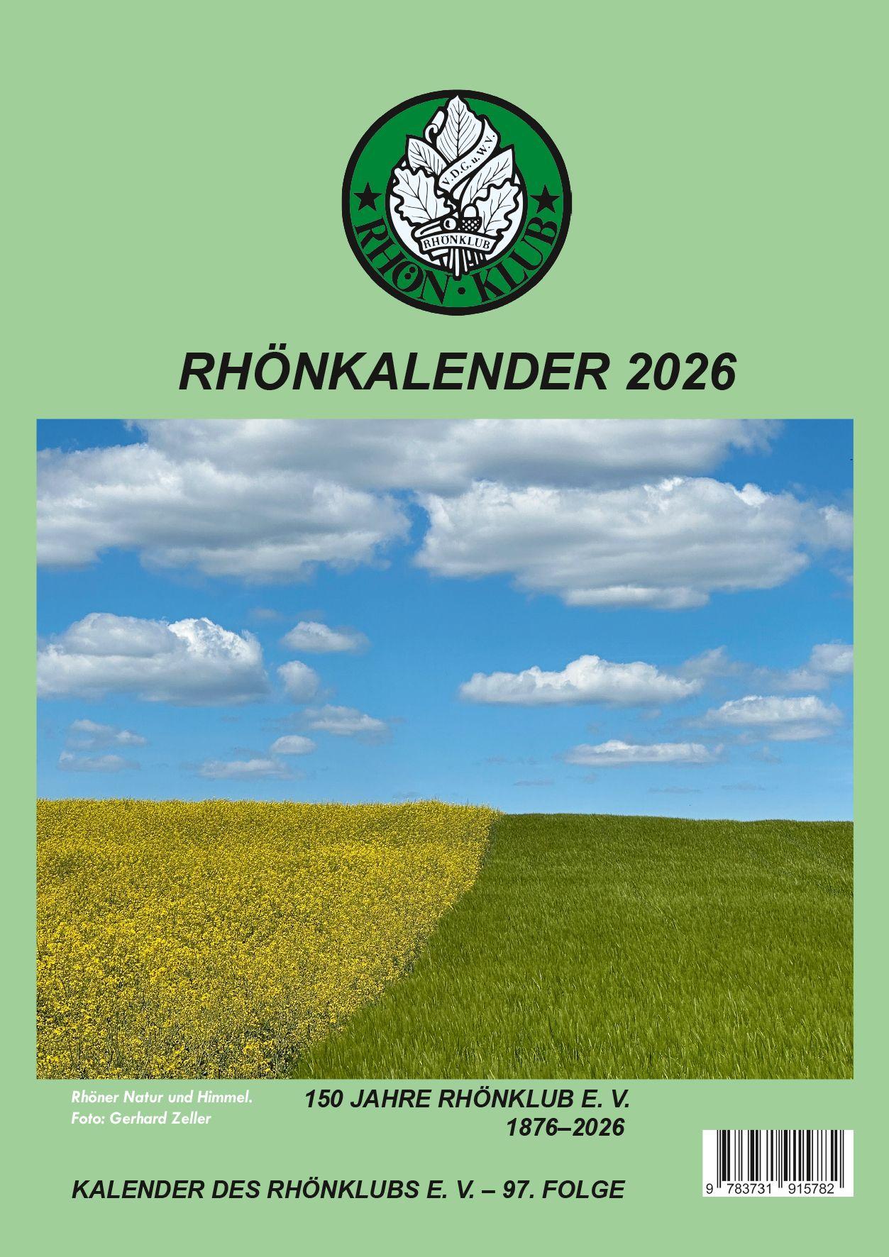 Vorderes Coverbild Rhönkalender 2026