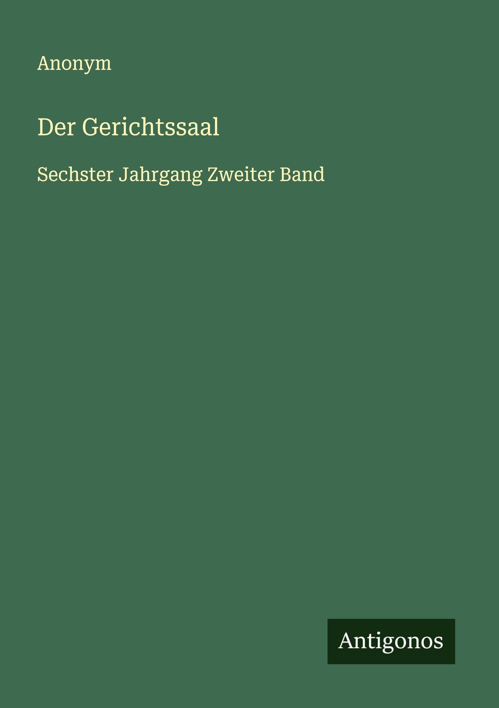 Vorderes Coverbild Der Gerichtssaal