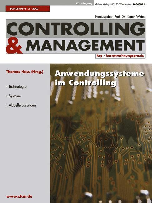 Vorderes Coverbild Anwendungssysteme im Controlling: Was treibt die Entwicklung?