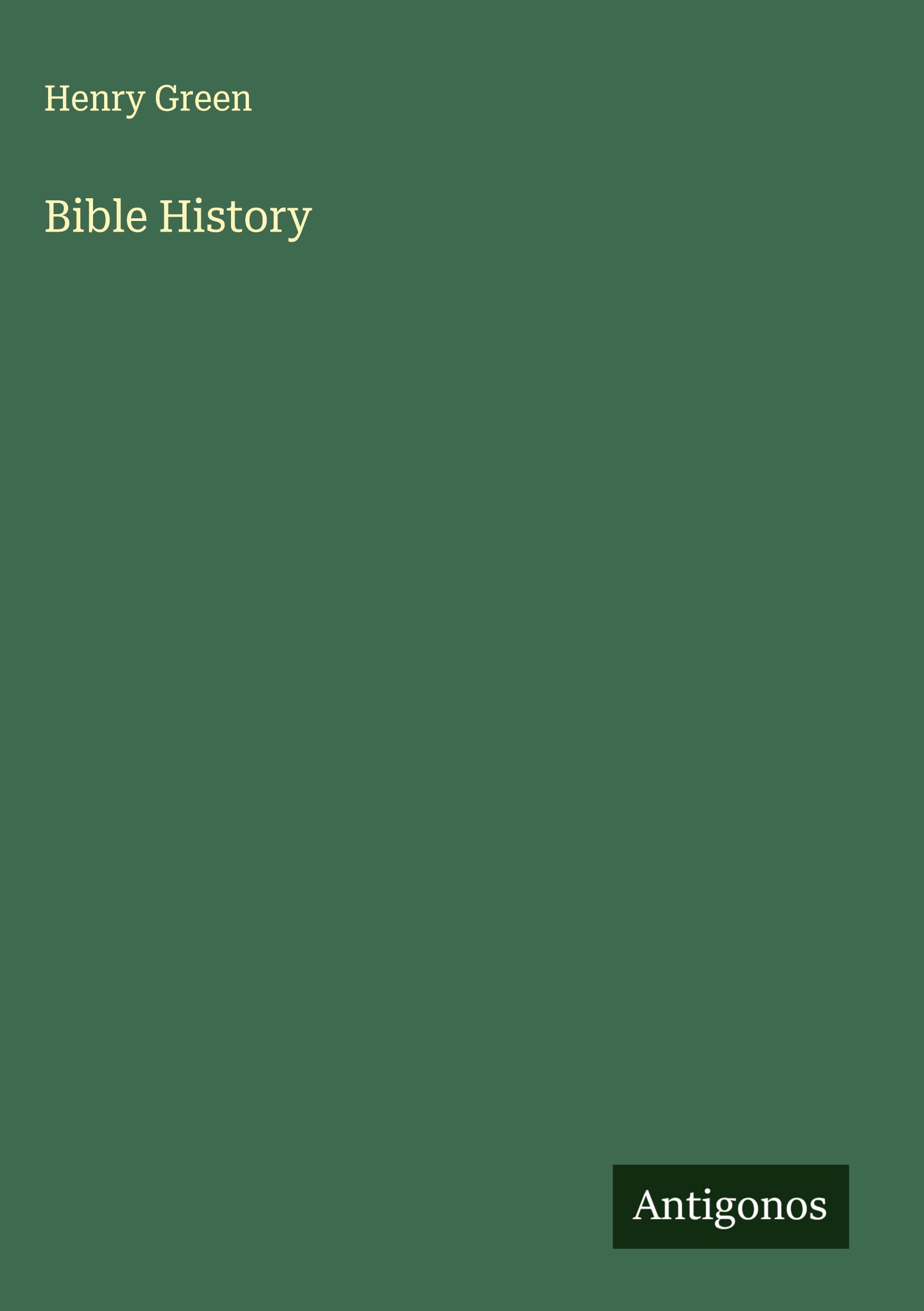 Vorderes Coverbild Bible History