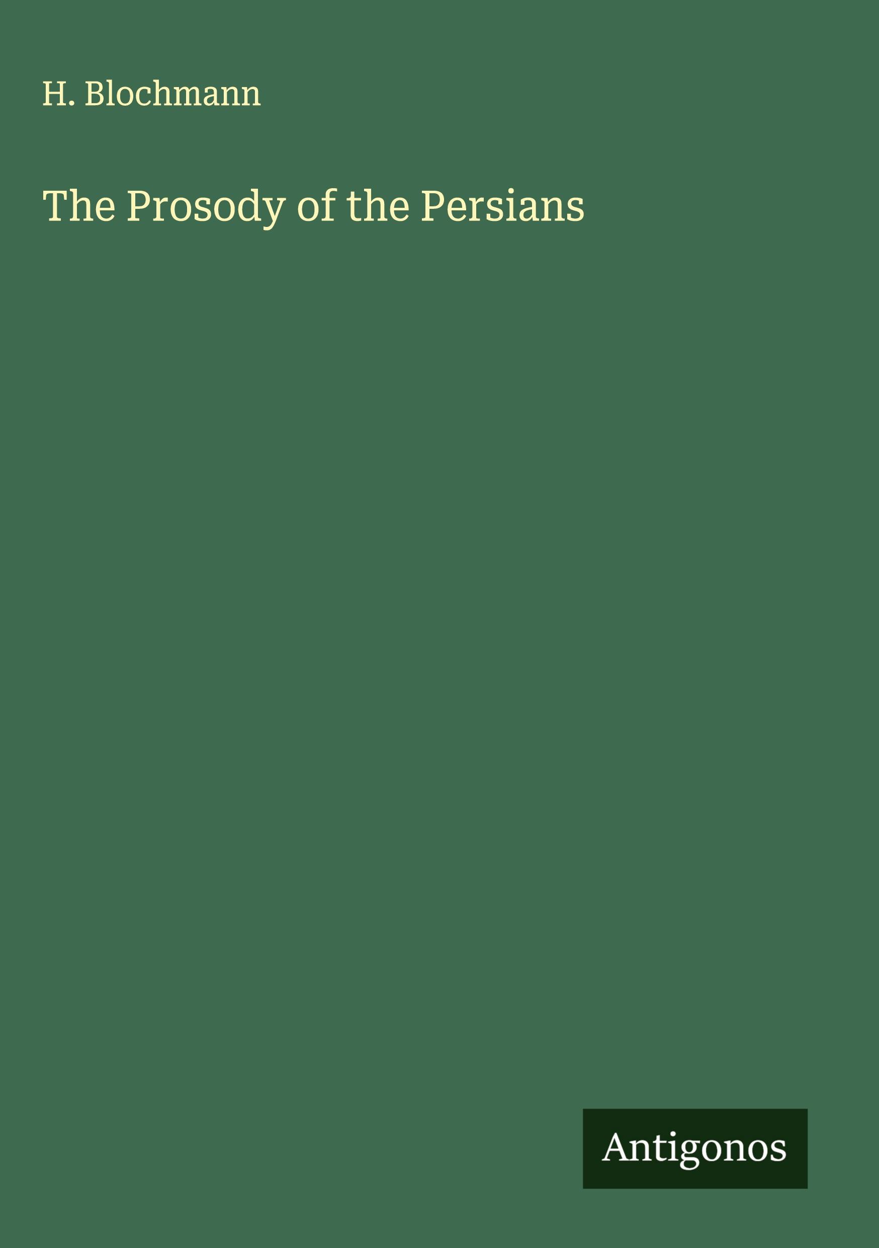 Vorderes Coverbild The Prosody of the Persians