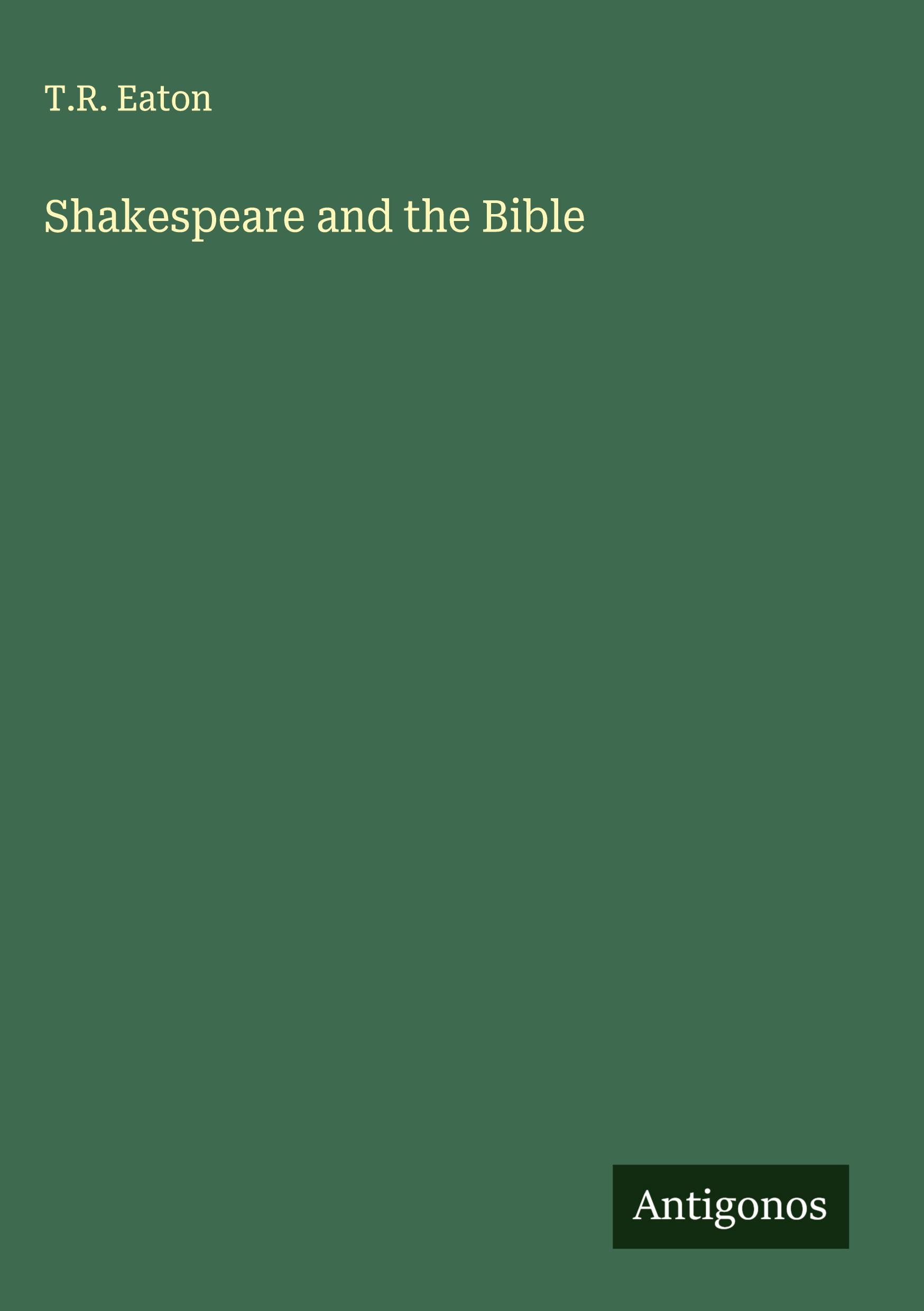 Vorderes Coverbild Shakespeare and the Bible
