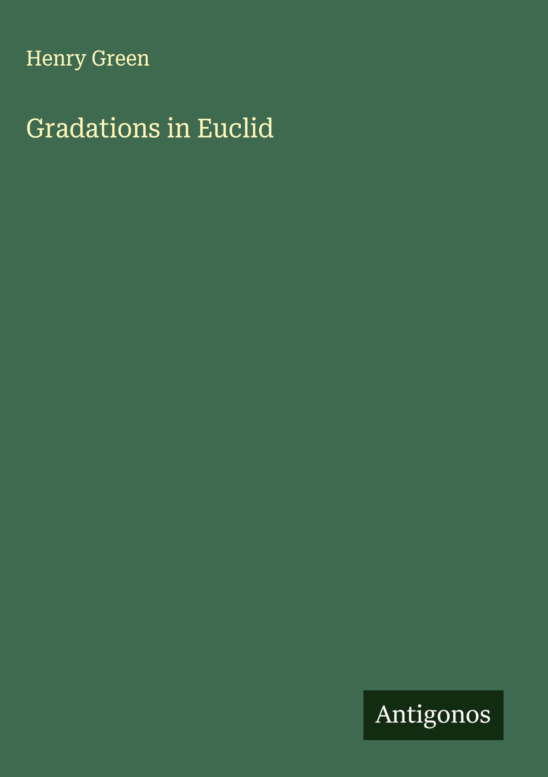 Vorderes Coverbild Gradations in Euclid
