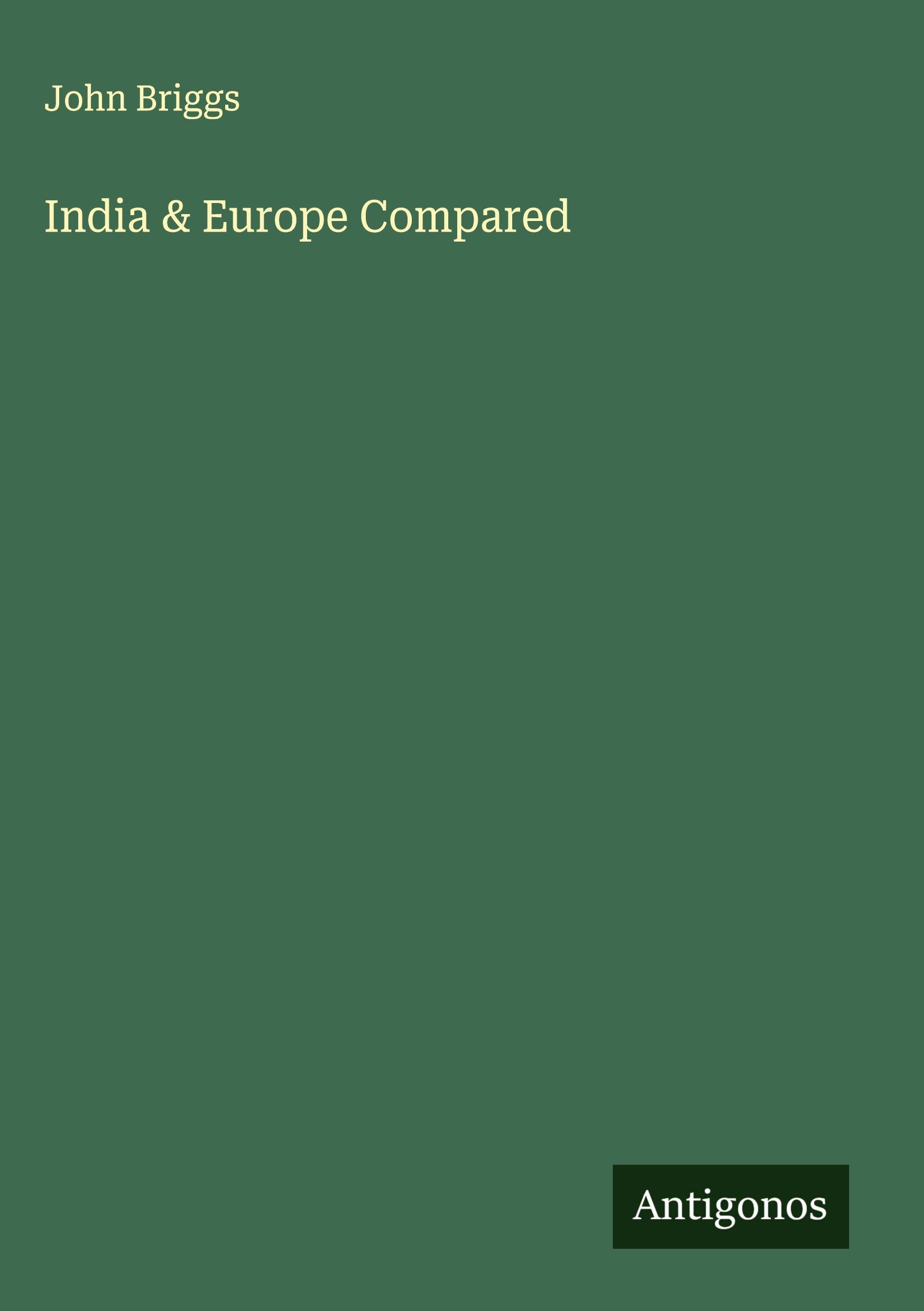 Vorderes Coverbild India & Europe Compared