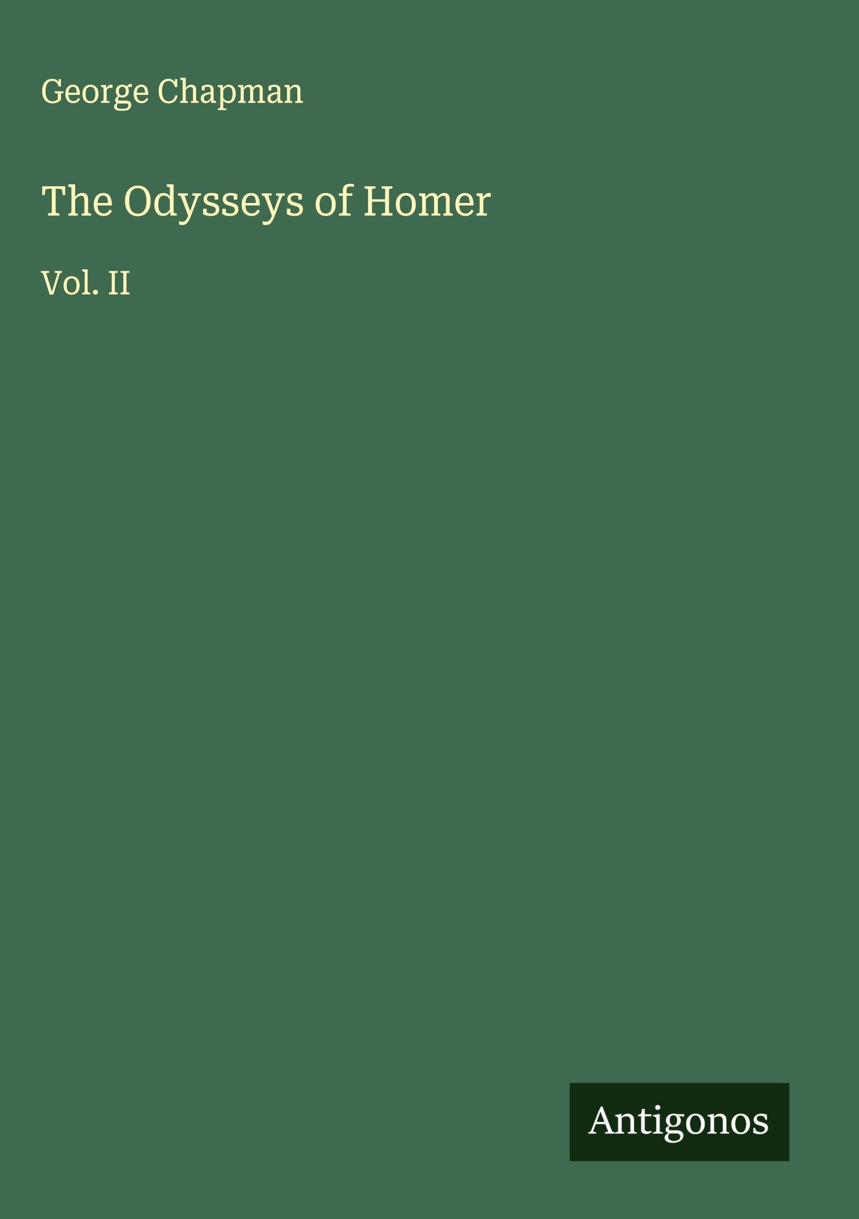 Vorderes Coverbild The Odysseys of Homer