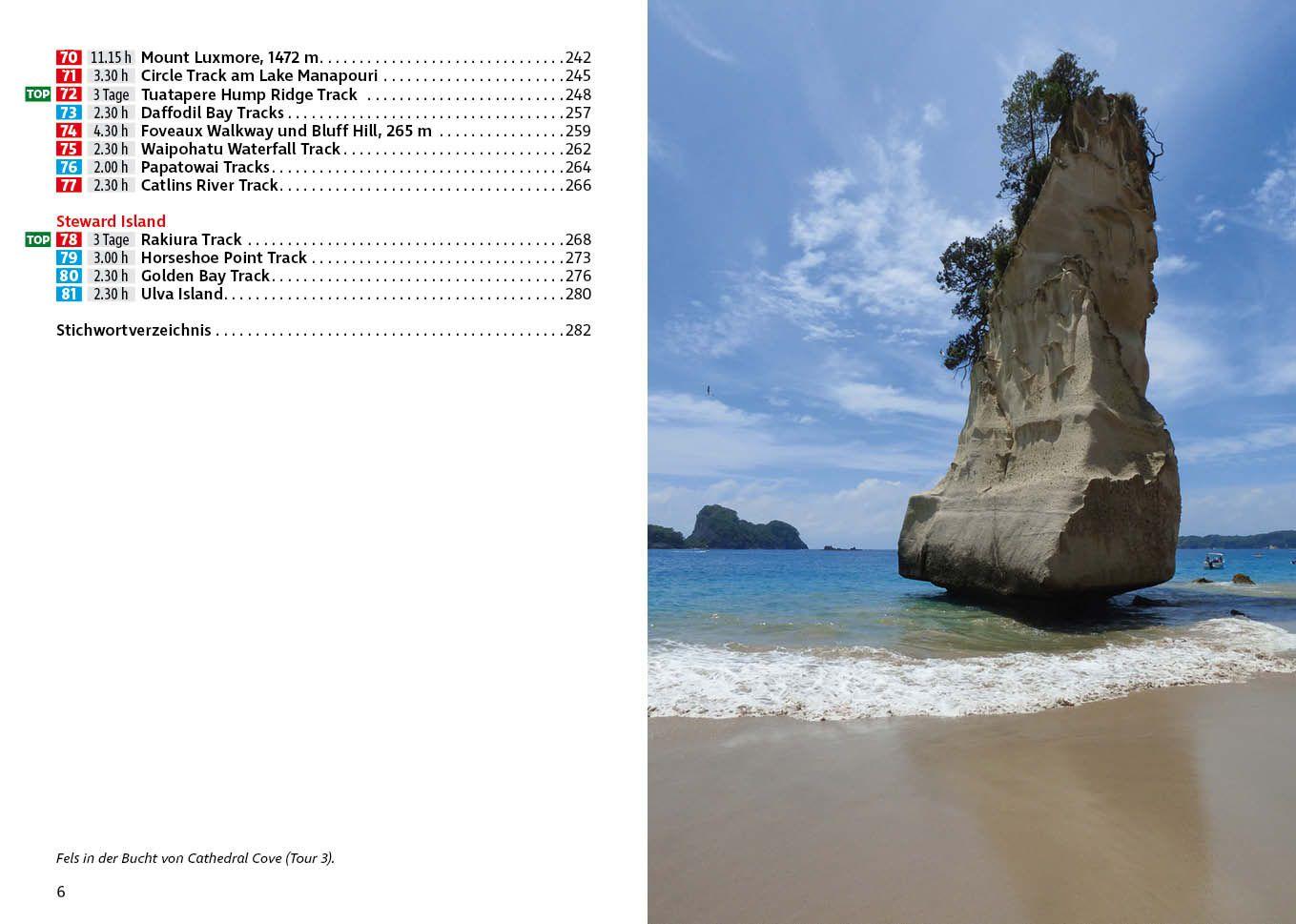 Beispielinhalt (Bild) Neuseeland, Rother Wanderführer