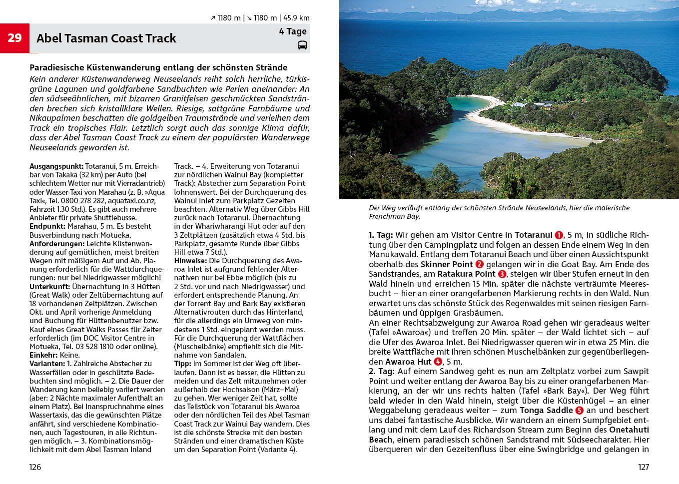 Beispielinhalt (Bild) Neuseeland, Rother Wanderführer