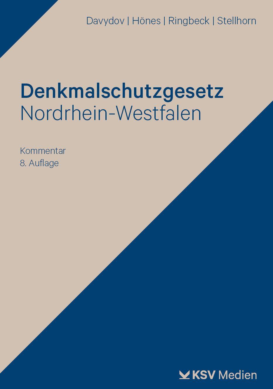 Vorderes Coverbild Denkmalschutzgesetz Nordrhein-Westfalen